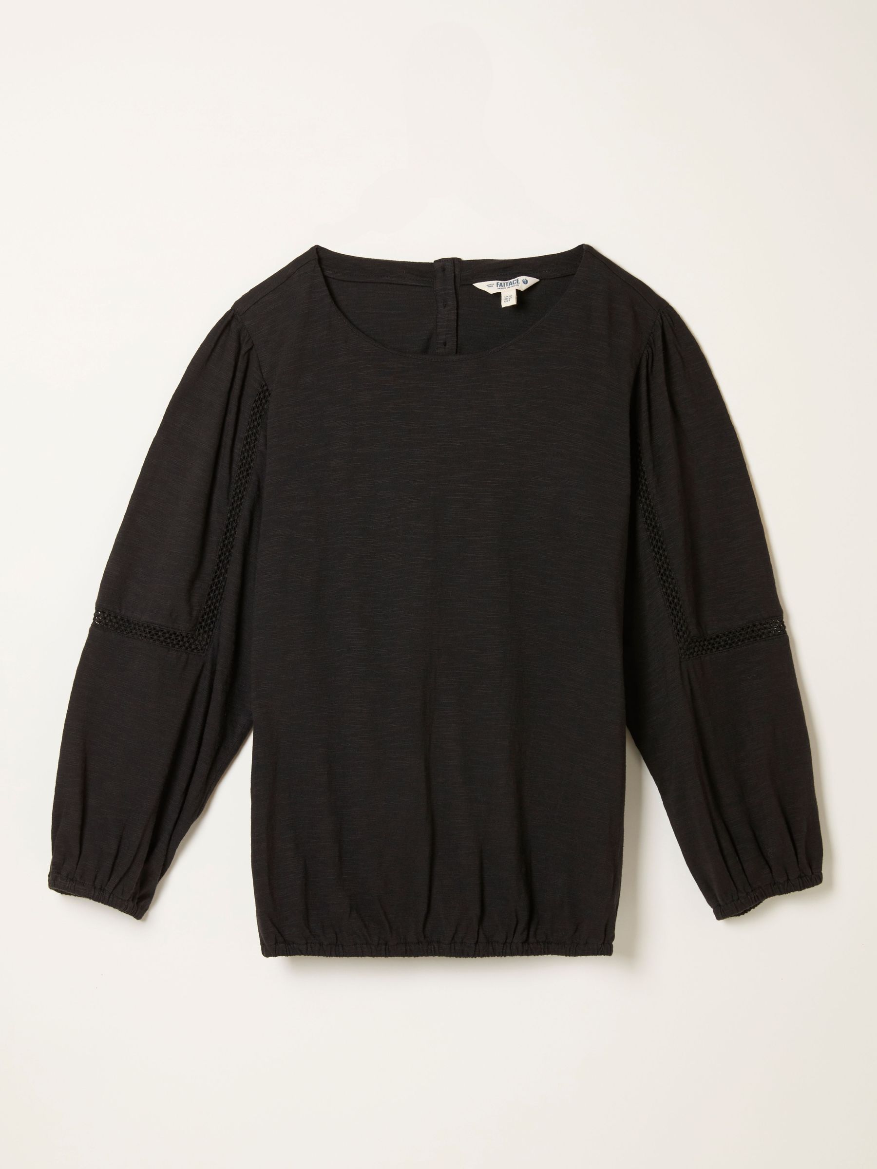 Cassie Black Broderie Top (F50239) | £37