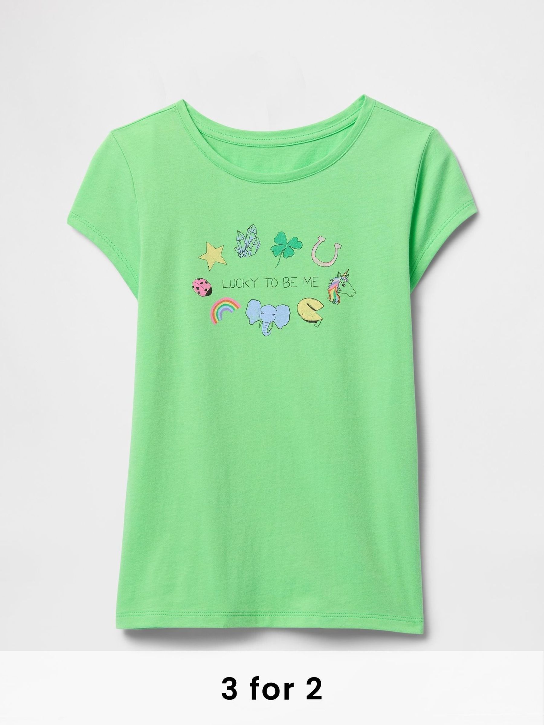 Green Cotton Short Sleeve Crew Neck Graphic T-Shirt (4-13yrs) (F50572) | £10