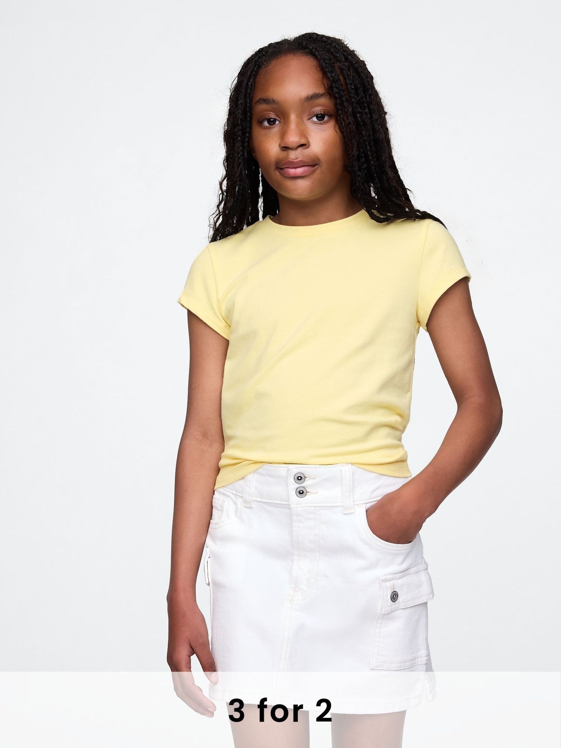 Yellow Short Sleeve Crew Neck T-Shirt (4-13yrs) (F50573) | £10