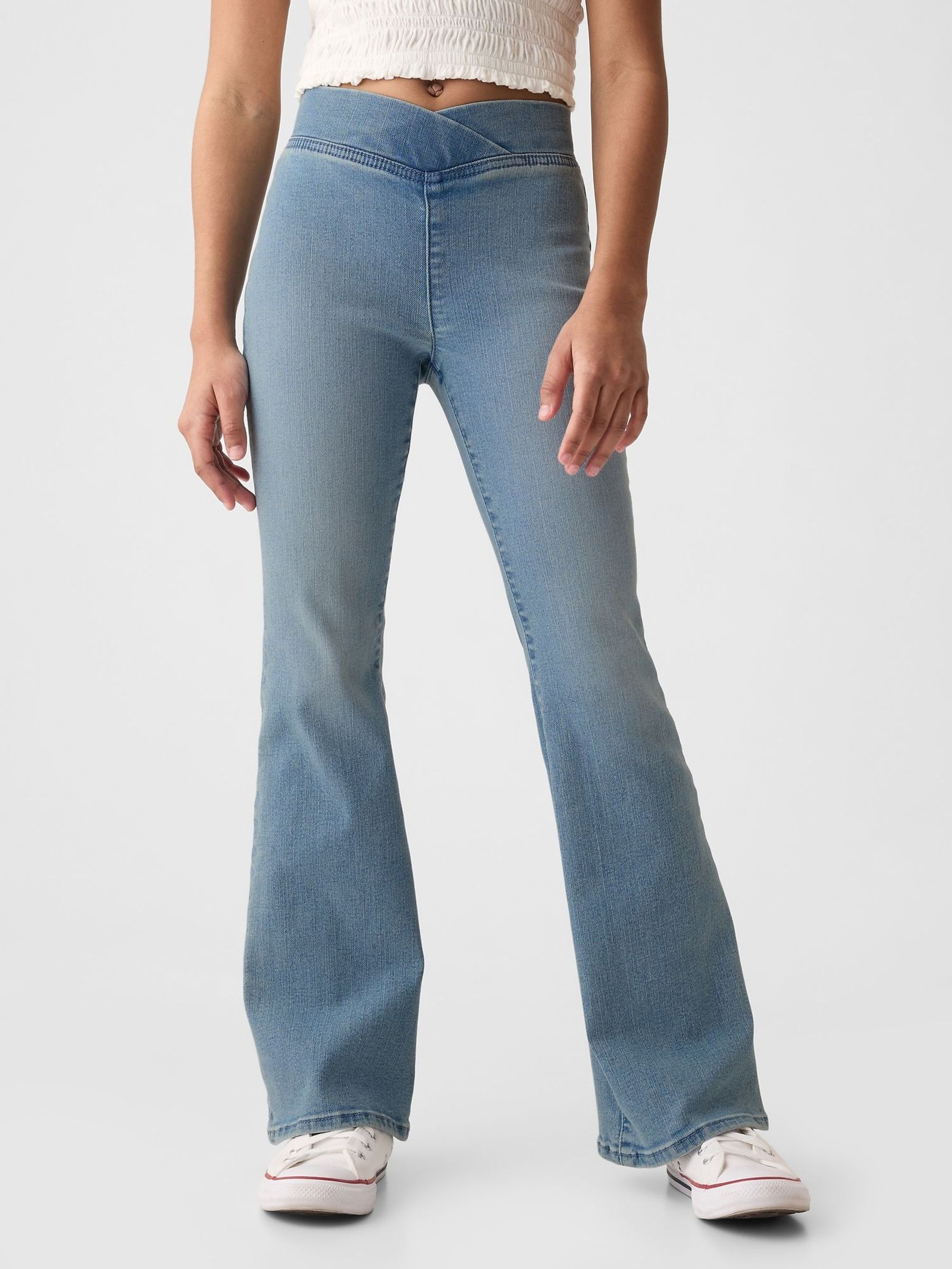 Blue High Waisted Flare Jeggings (5-13yrs) (F50576) | £30