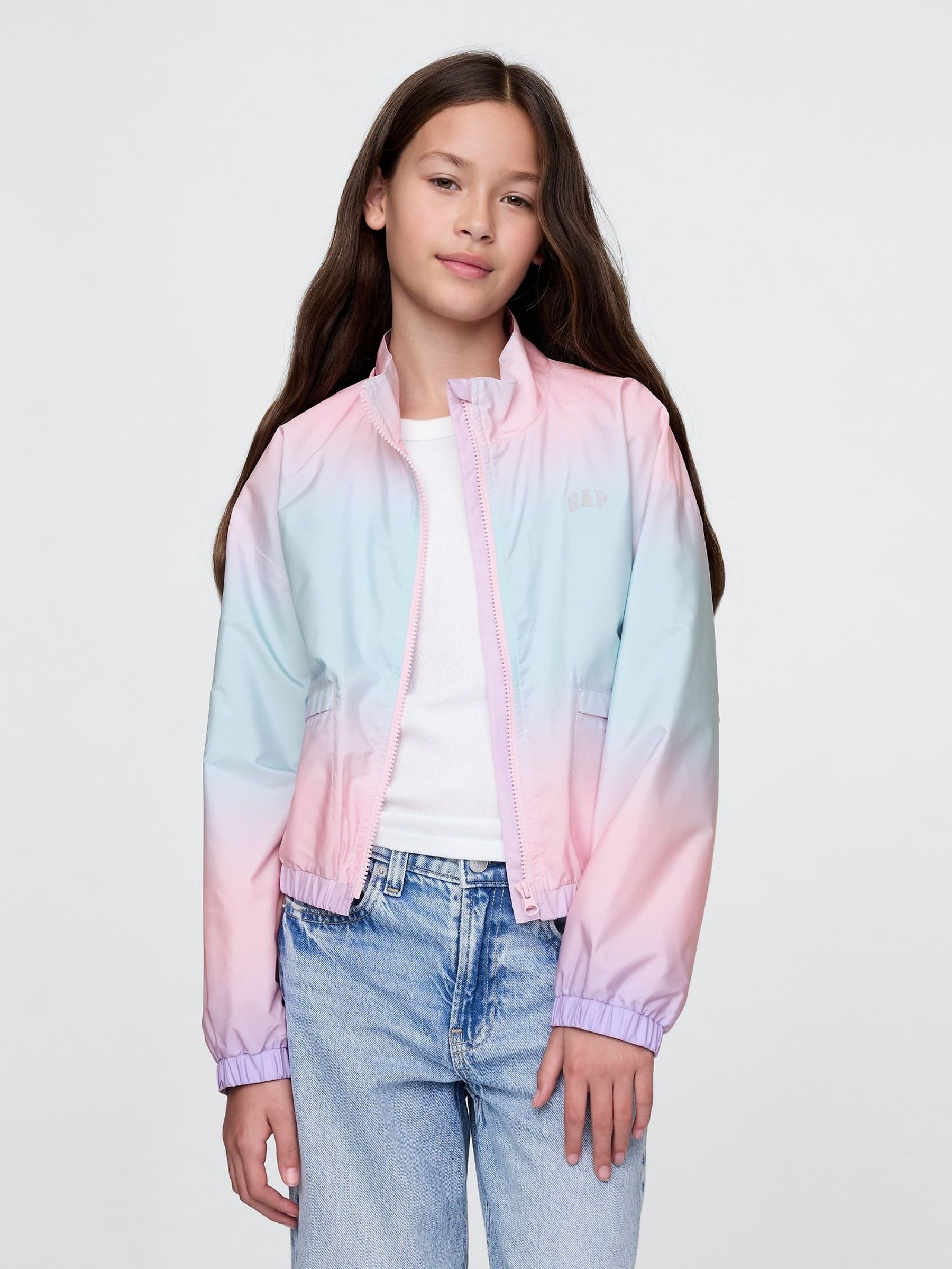 Pink Water-Resistant Zip Up Windbreaker Jacket (4-13yrs) (F50585) | £40