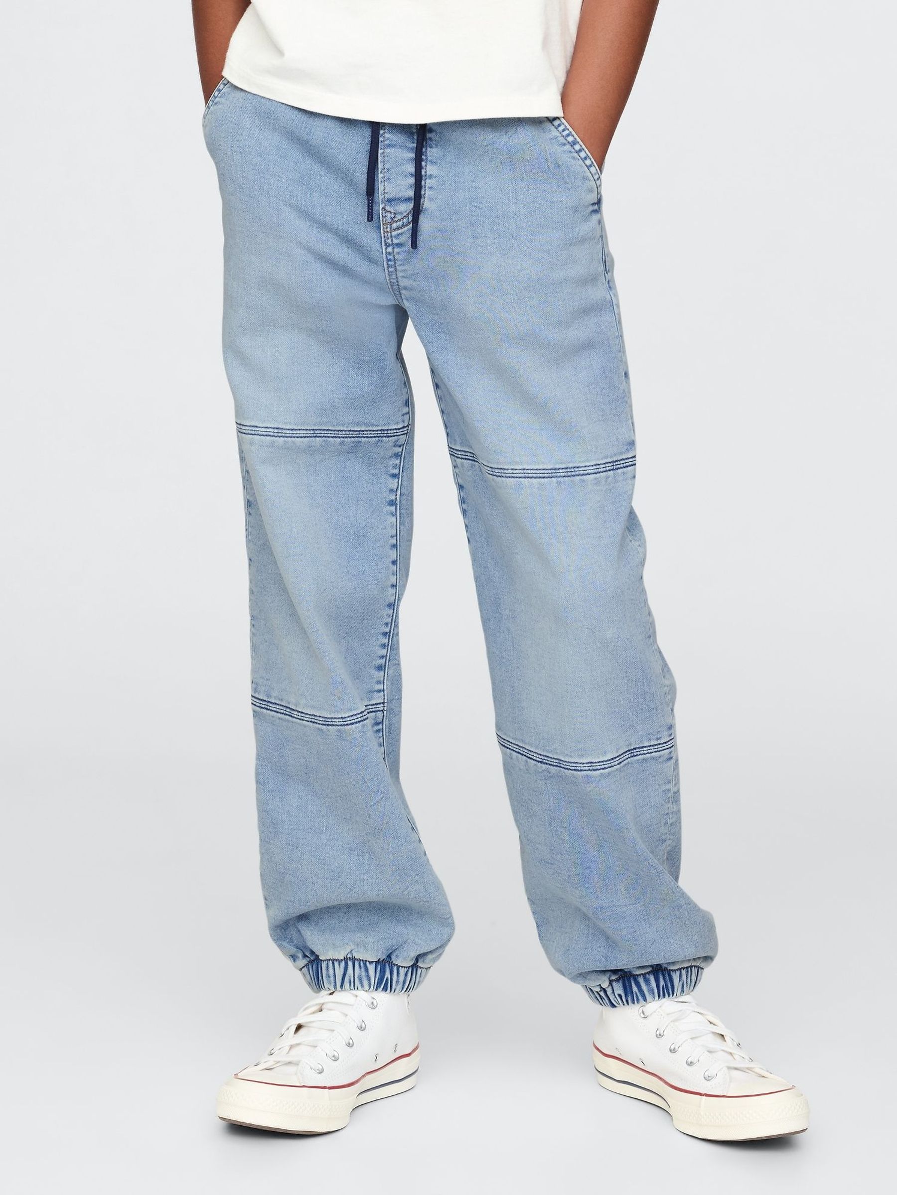 Navy Blue Knit Pull On Jeans (4-13yrs) (F50668) | £30