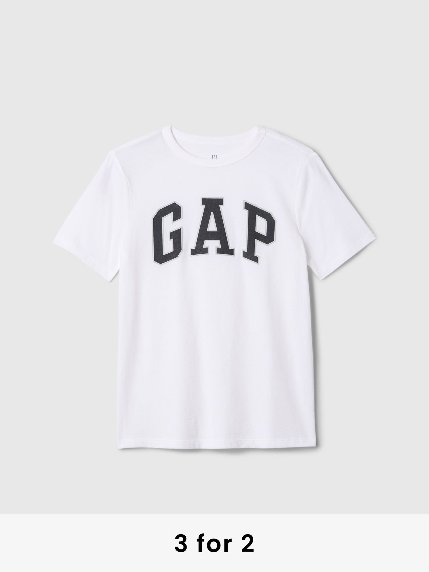 White Logo Short Sleeve Crew Neck T-Shirt (4-13yrs) (F50675) | £10