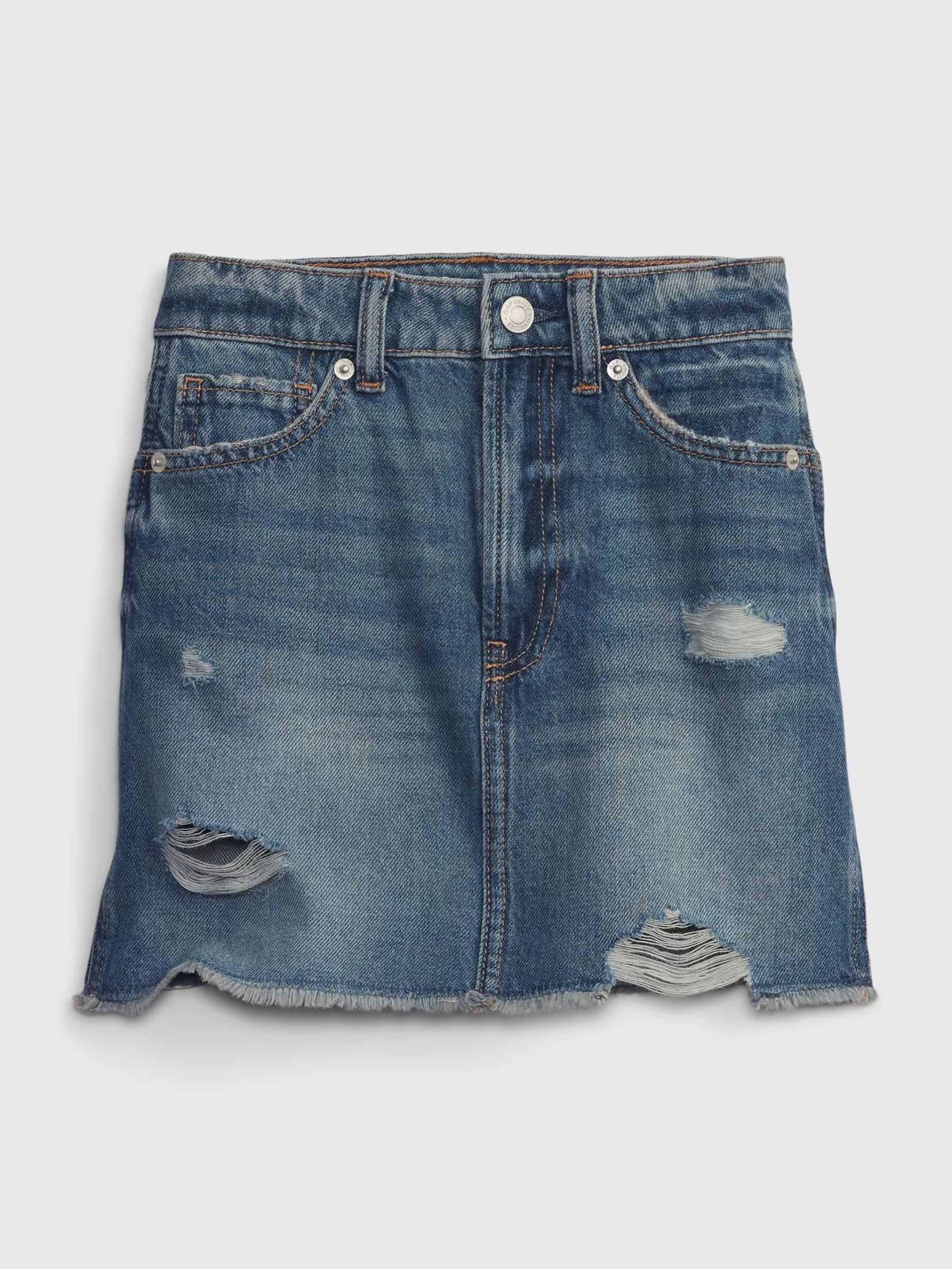Blue High Waisted Denim Skirt (5-13yrs) (F51181) | £25