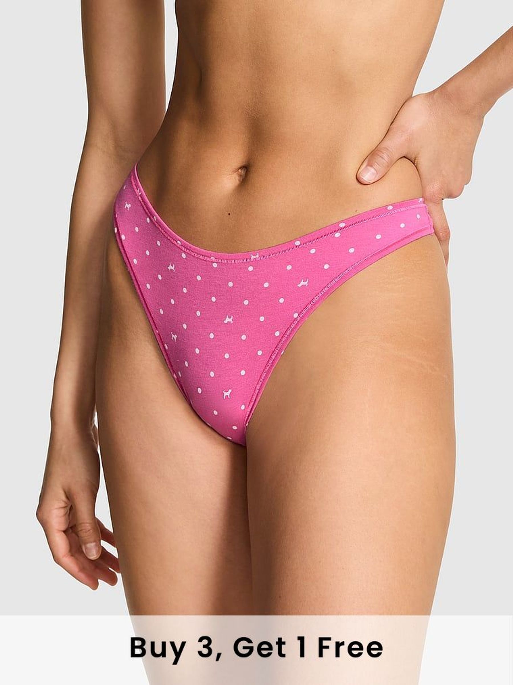 Pink Gossip Thong Cotton Thong Knickers (F51182) | £9