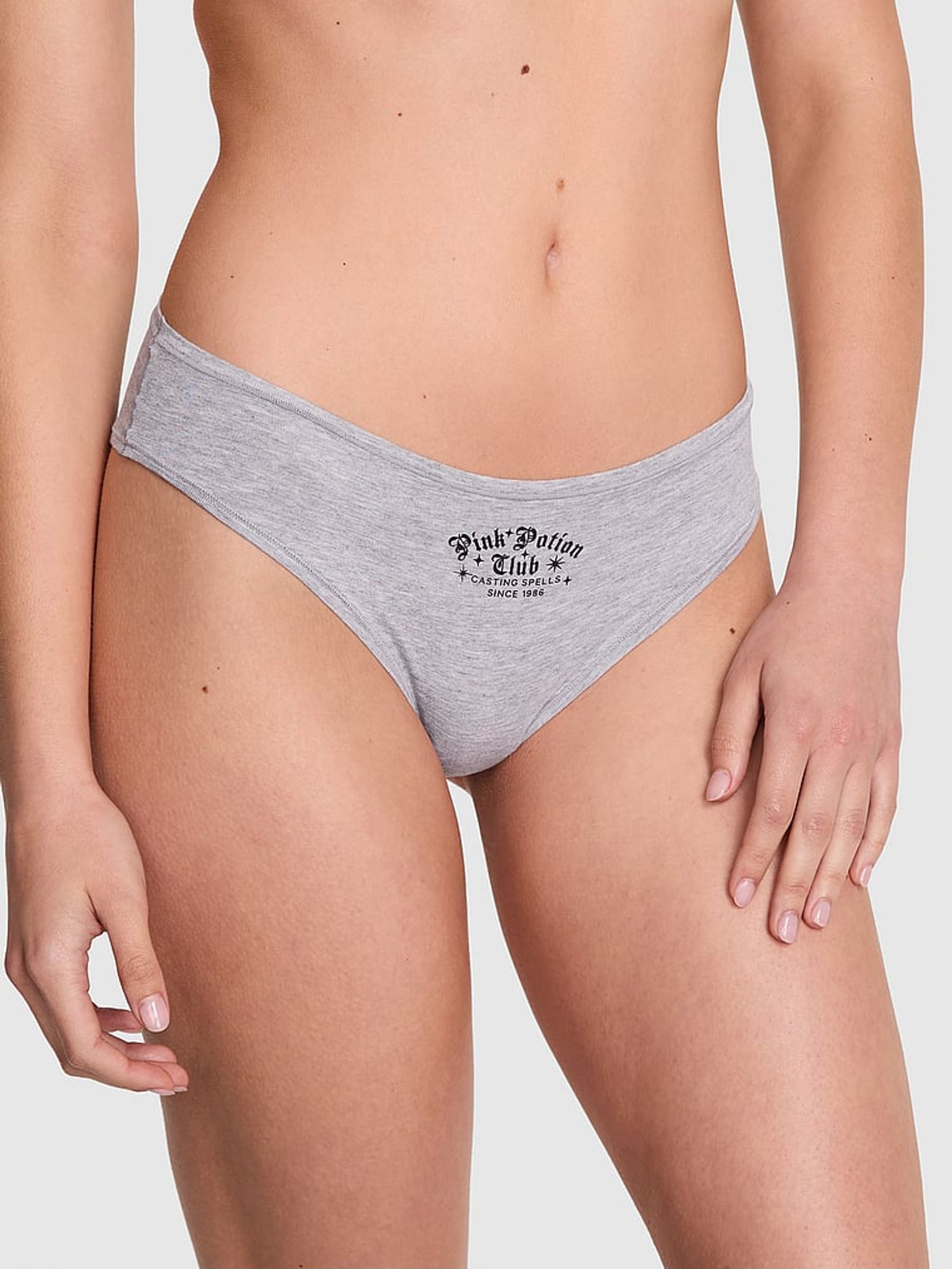 Medium Heather Grey Cheeky Cotton Knickers (F51229) | £9