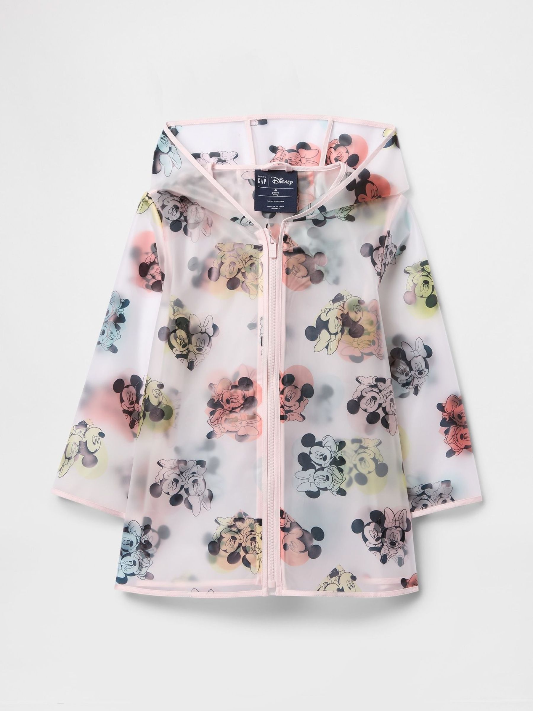 Pink Minnie & Mickey Mouse Disney Water Resistant Hooded Rain Jacket (6mths-5yrs) (F53331) | £40