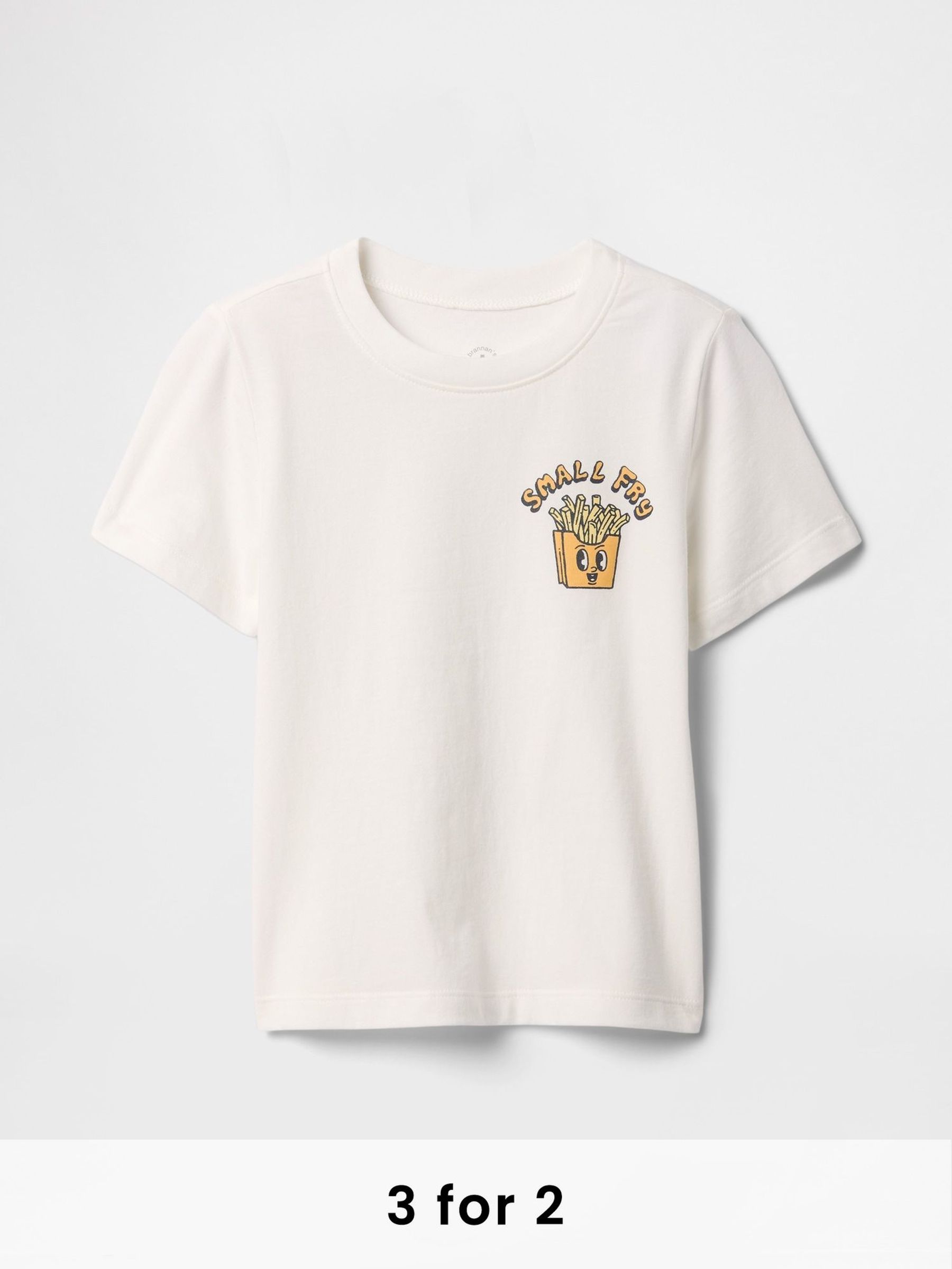 White Fries Short Sleeve Graphic T-Shirt (6mths-5yrs) (F53469) | £10