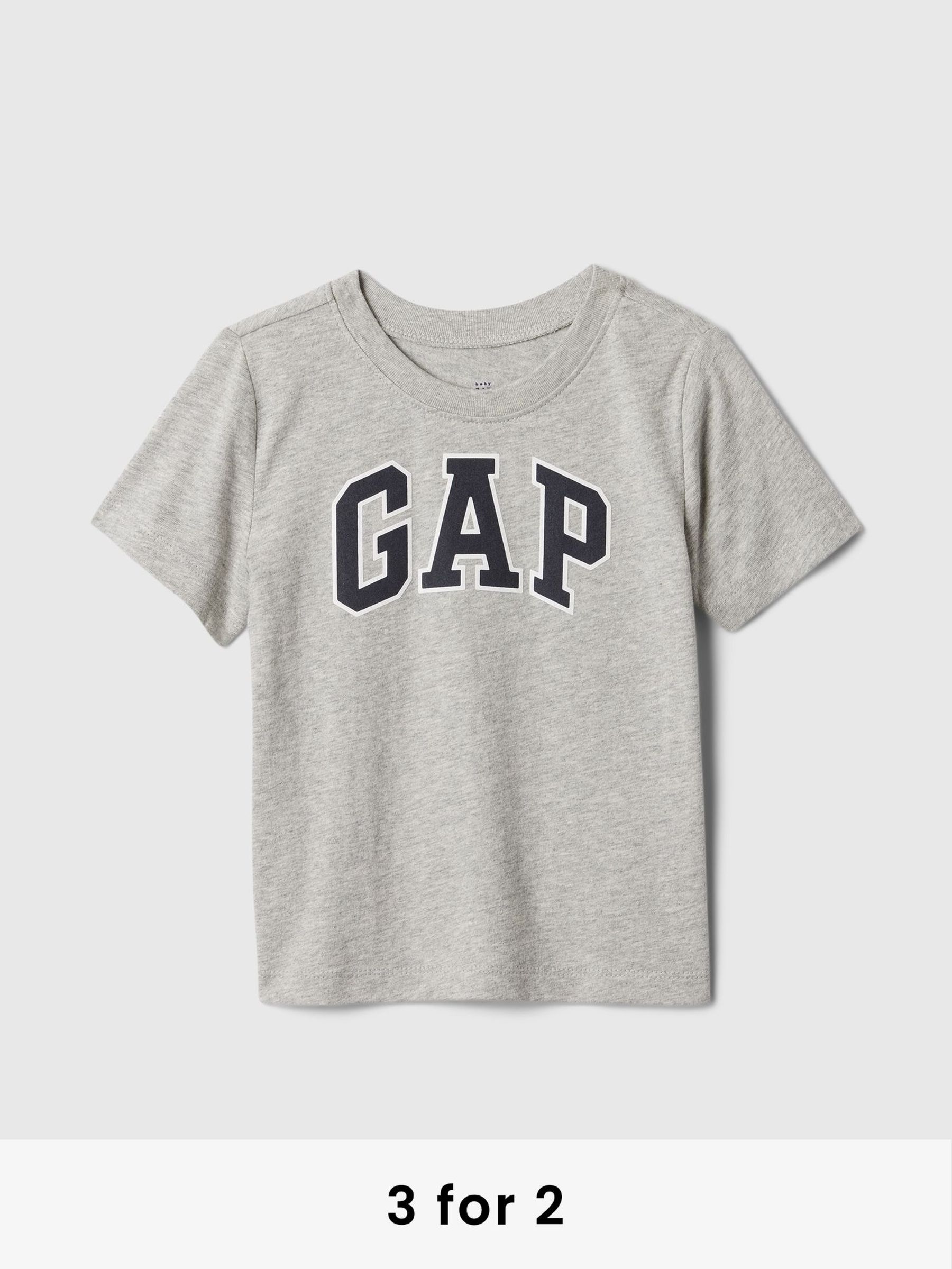 Grey Logo Short Sleeve Crew Neck T-Shirt (Newborn-5yrs) (F53473) | £10