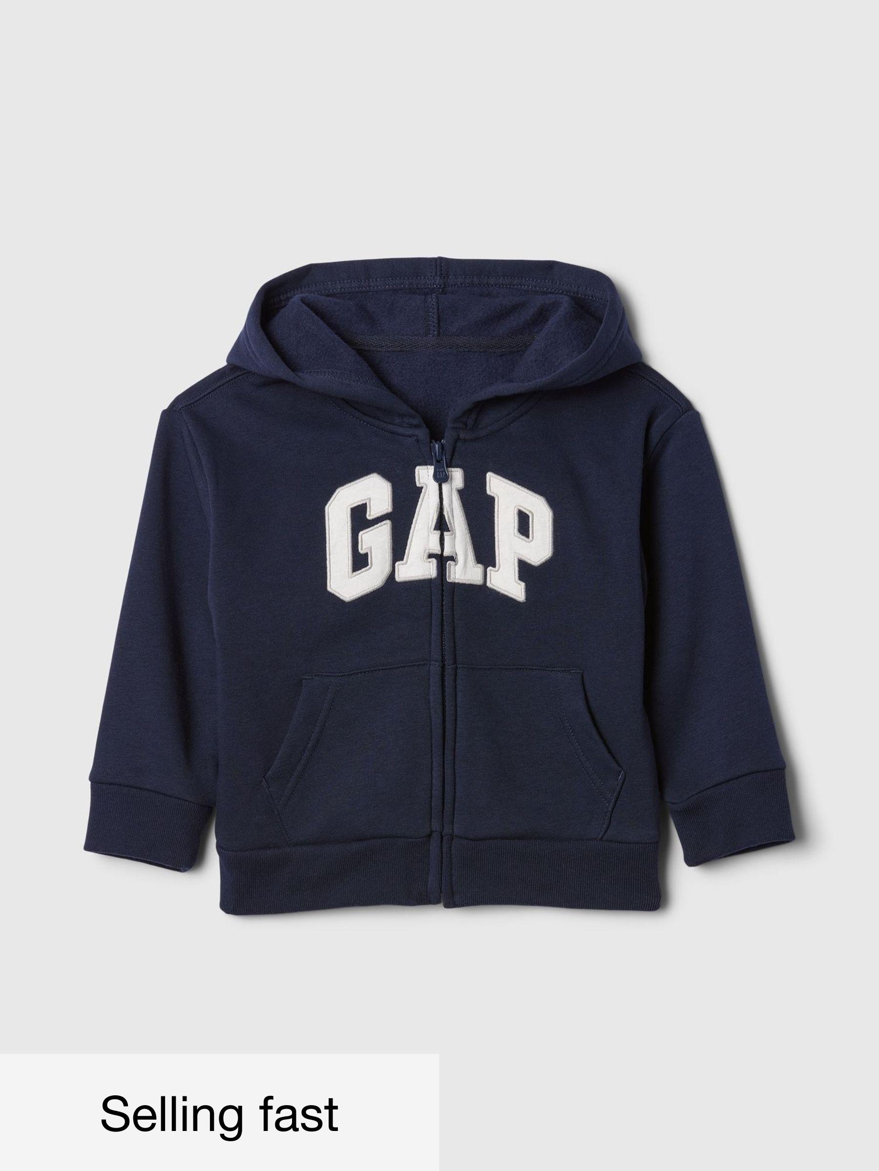 Navy Blue Zip Up Logo Zip Up Hoodie (6mths-5yrs) (F53492) | £20