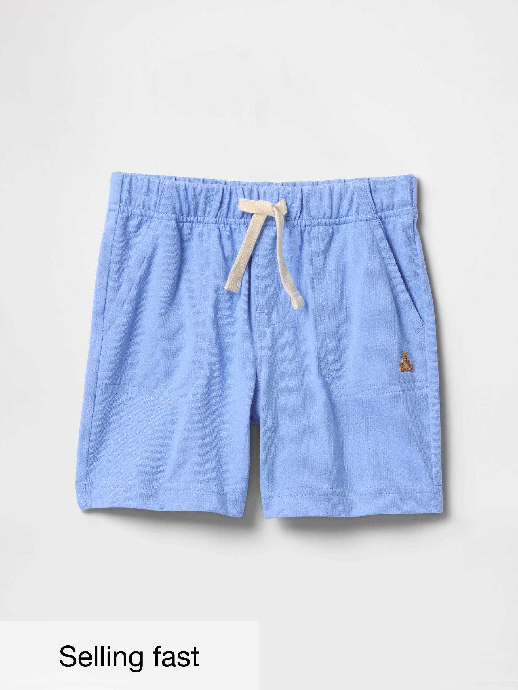Blue Cotton Pull On Shorts (6mths-5yrs) (F53505) | £8
