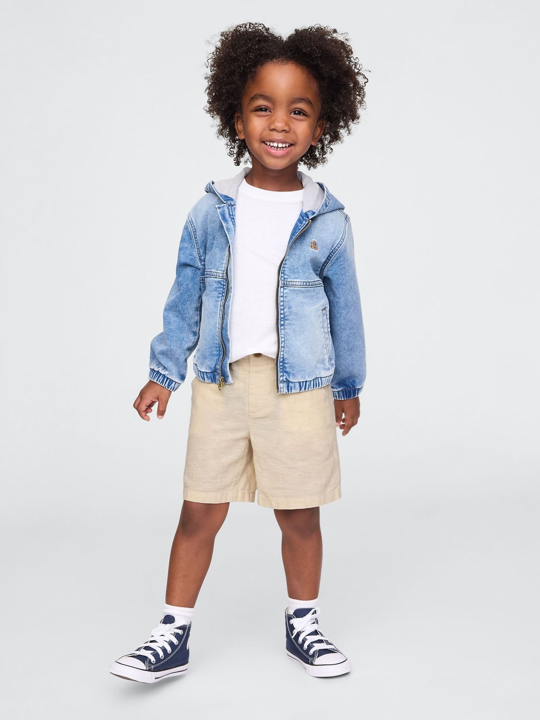 Beige Linen-Cotton Shorts (6mths-5yrs) (F53506) | £18