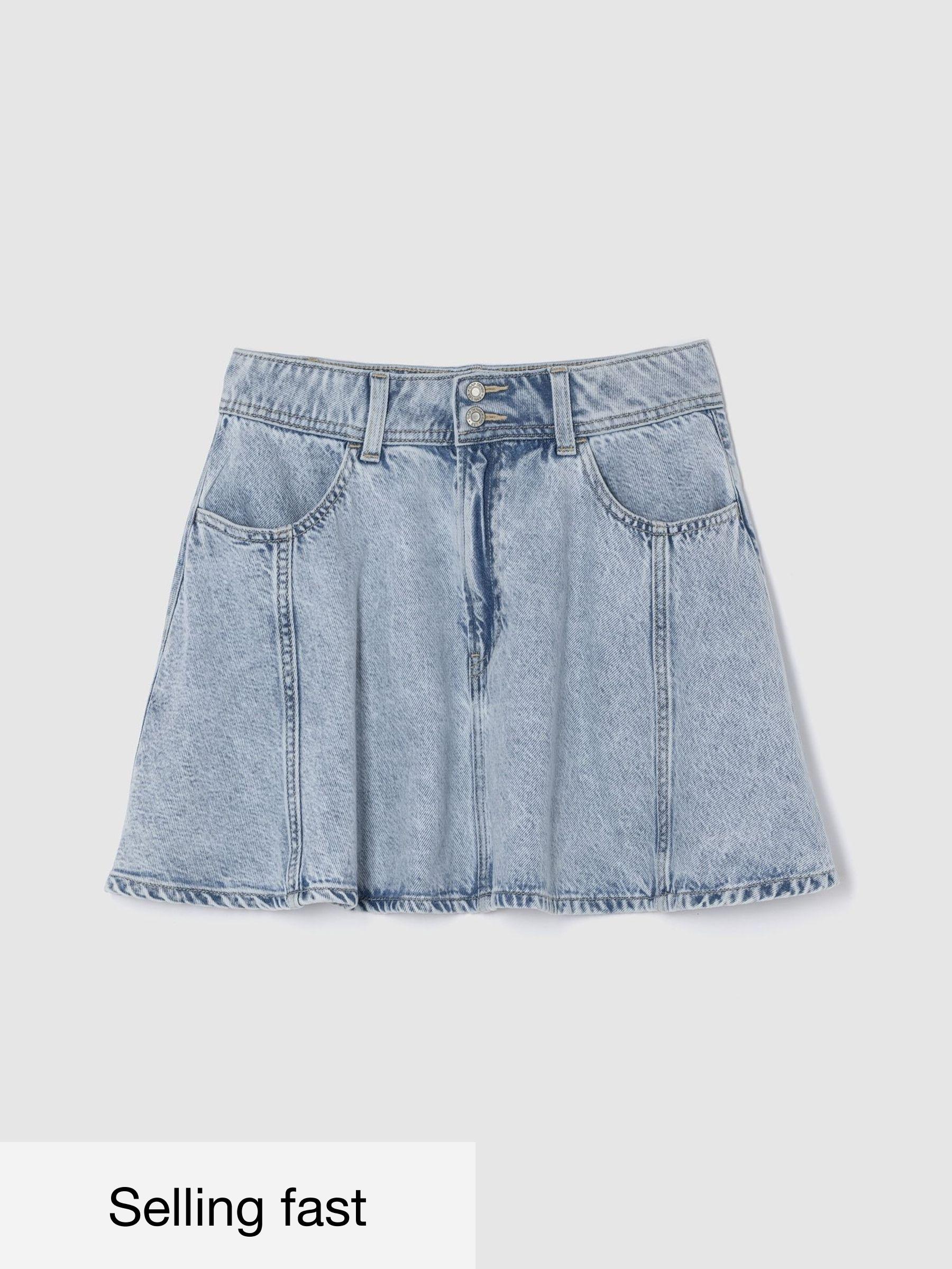 Blue UltraSoft Denim Circle Skirt (5-13yrs) (F53580) | £25