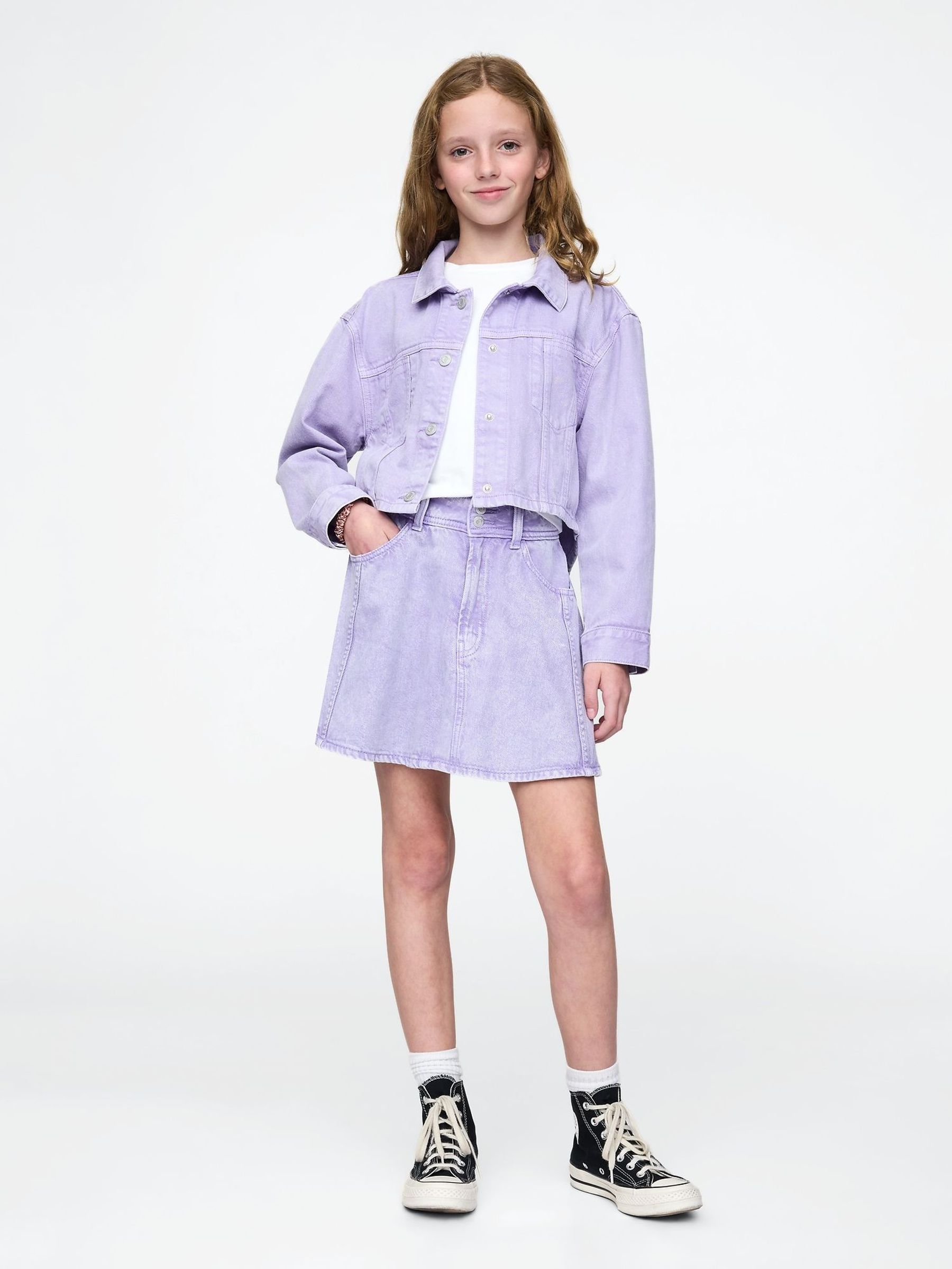 Purple UltraSoft Denim Skirt (5-13yrs) (F53582) | £30