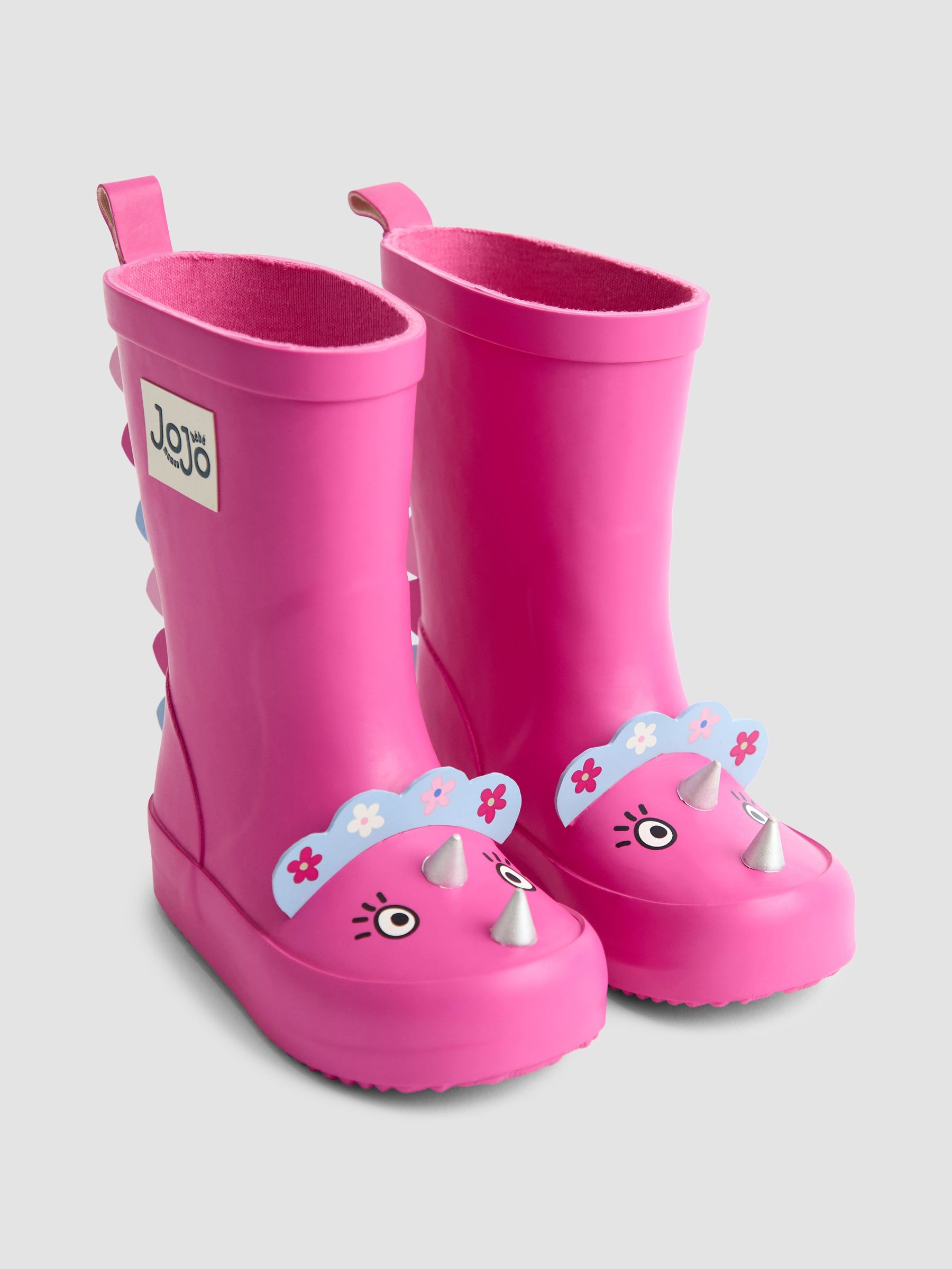 Fuchsia Pink Dino Character Wellies (F53652) | £23.50 - £25.50