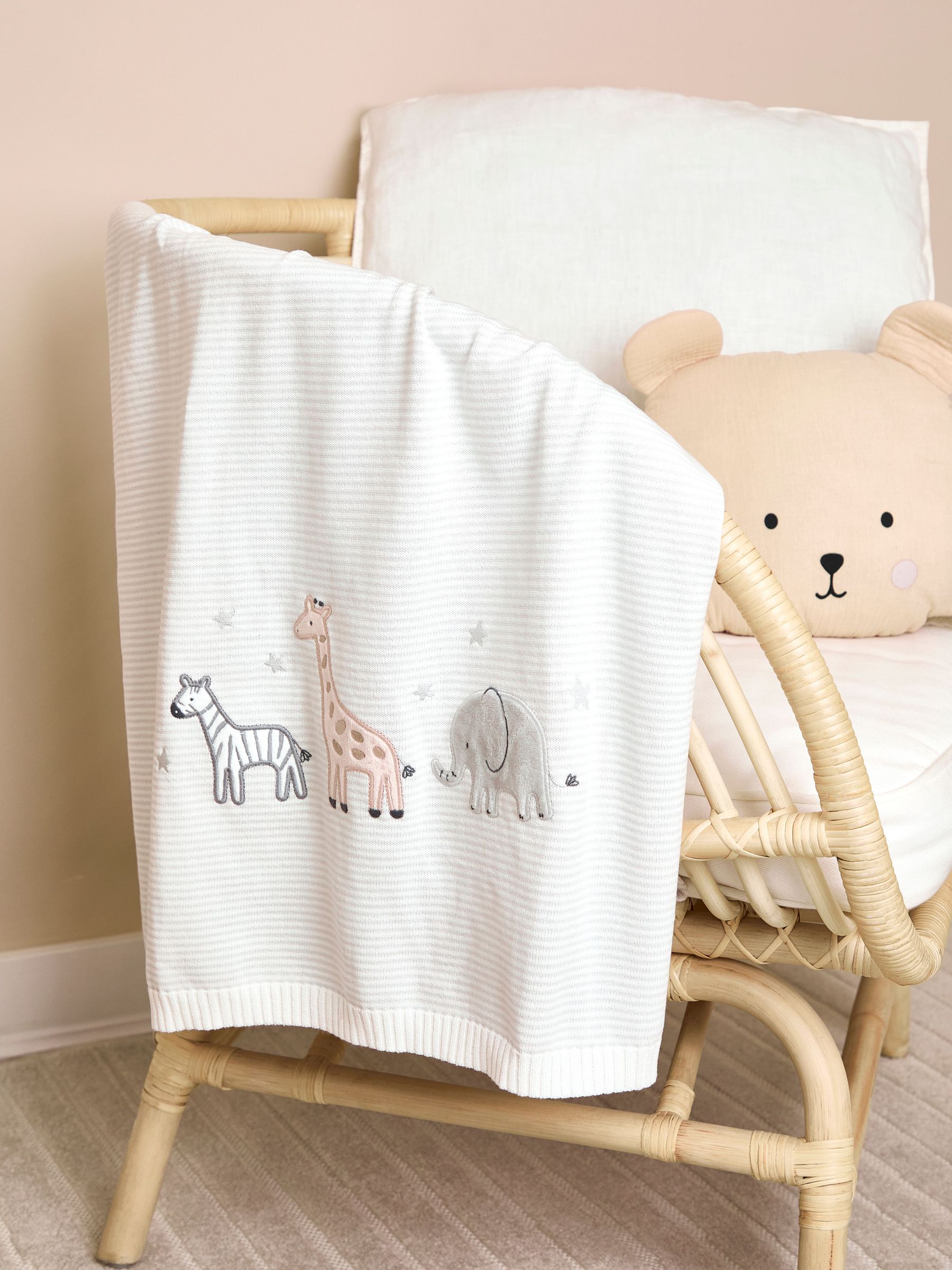 Welcome Little One Embroidered Shawl (F53782) | £28