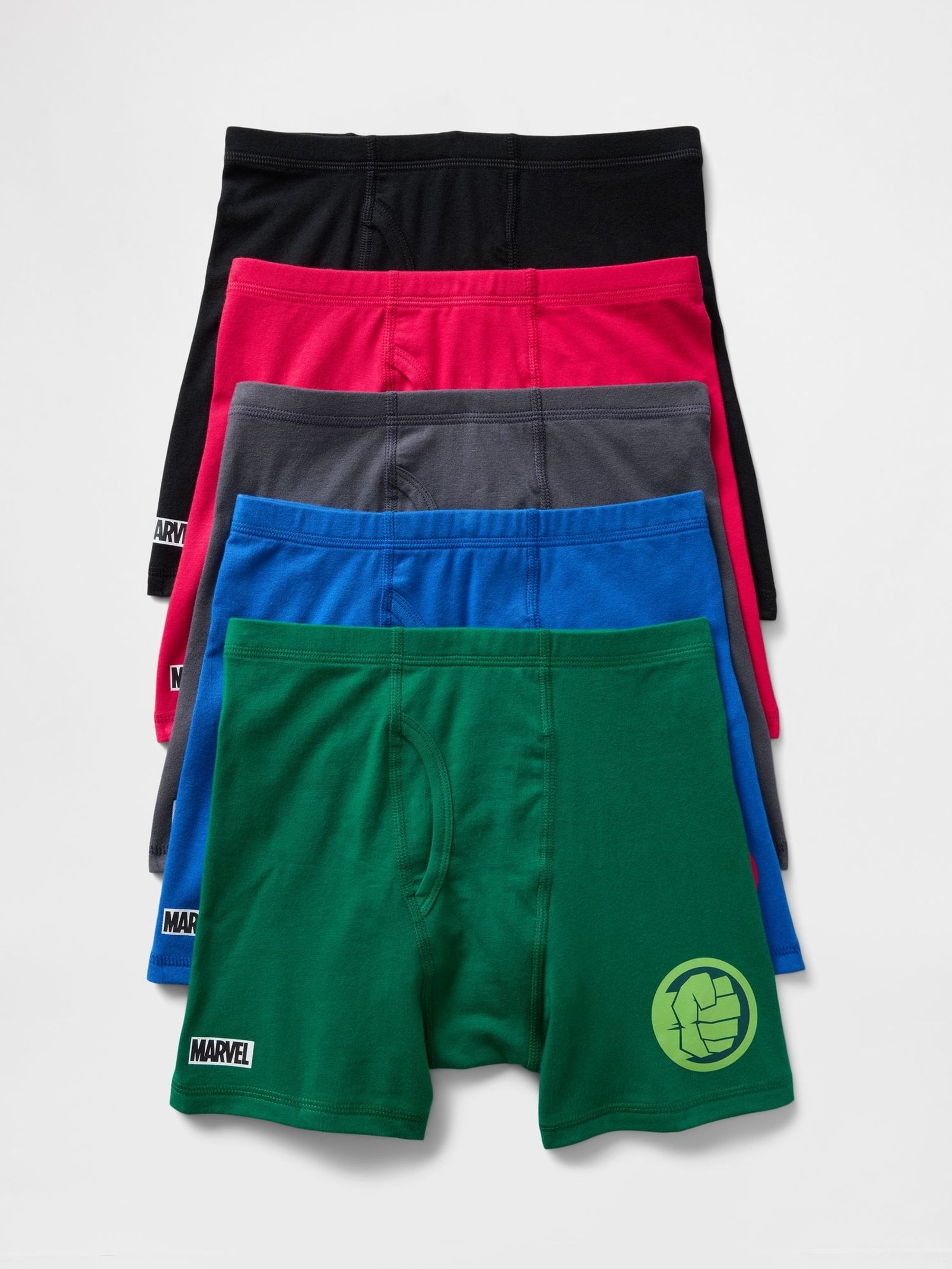 Green Organic Cotton Marvel Boxer Briefs 5-Pack (F54679) | £30