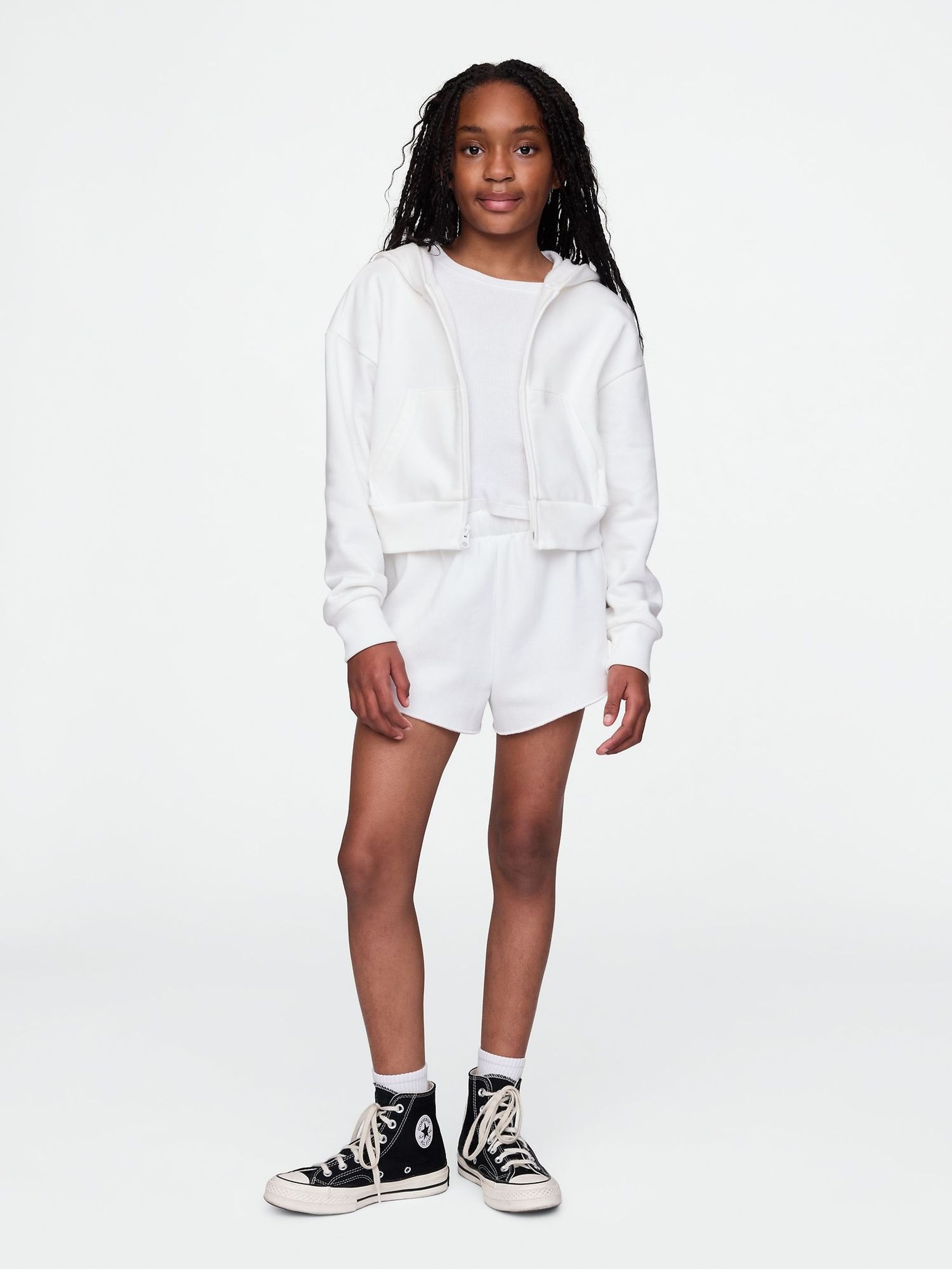White Vintage Soft Jogger Shorts (4-13yrs) (F54707) | £14
