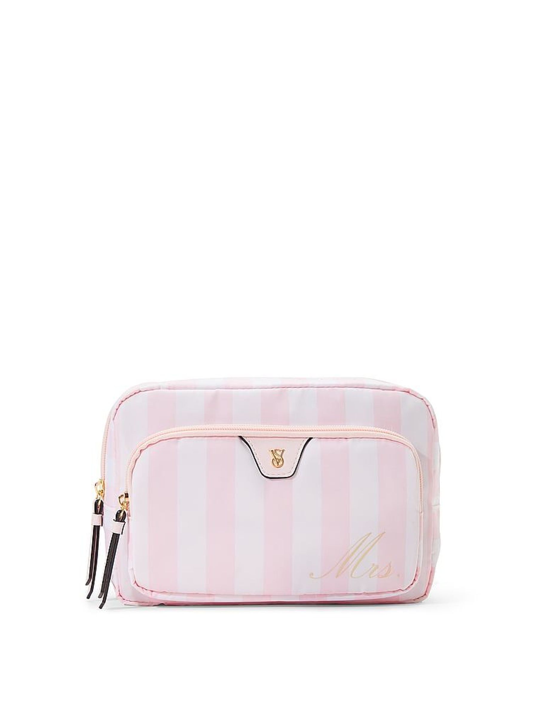 Pink Stripe Bridal Makeup Bag (F55276) | £25