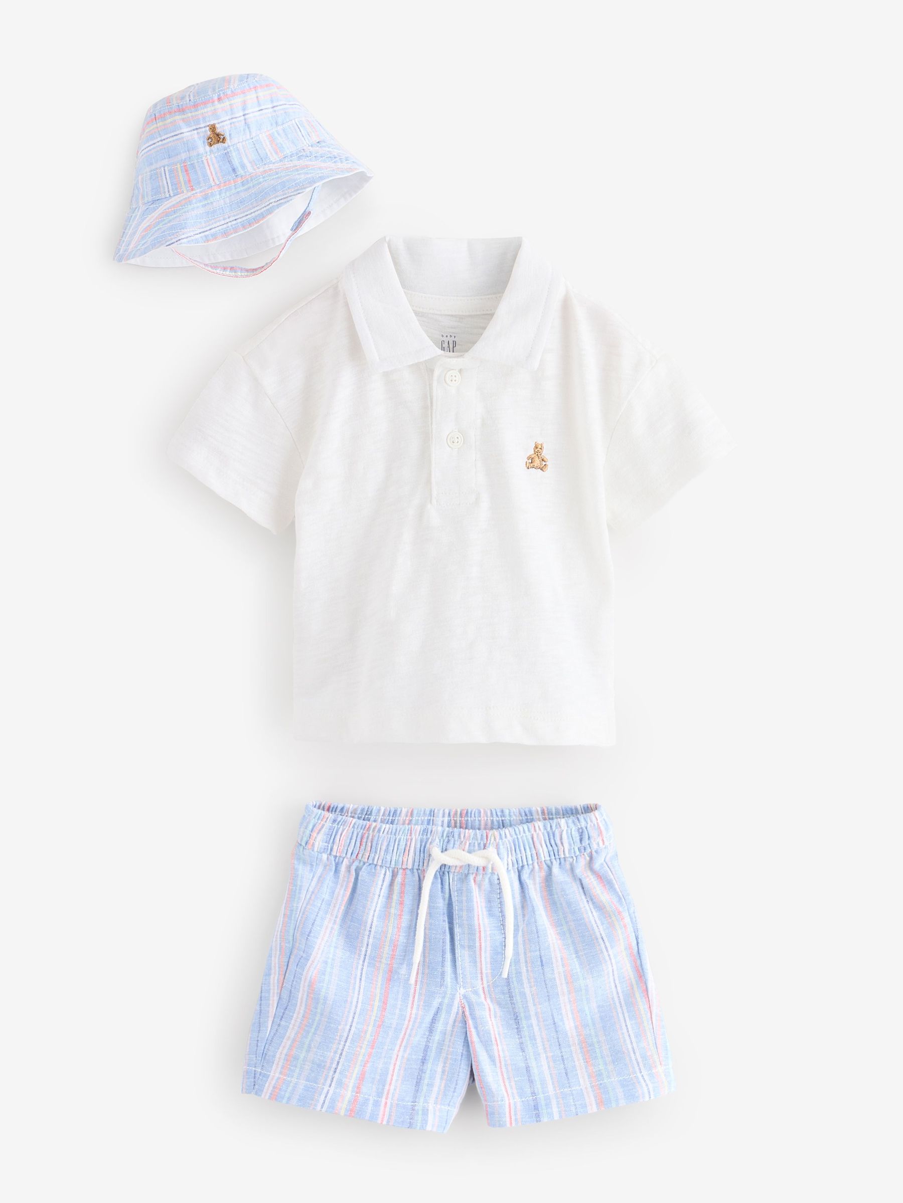 Blue Brannan Bear Baby Polo Shirt & Shorts Set (Newborn-24mths) (F56163) | £35