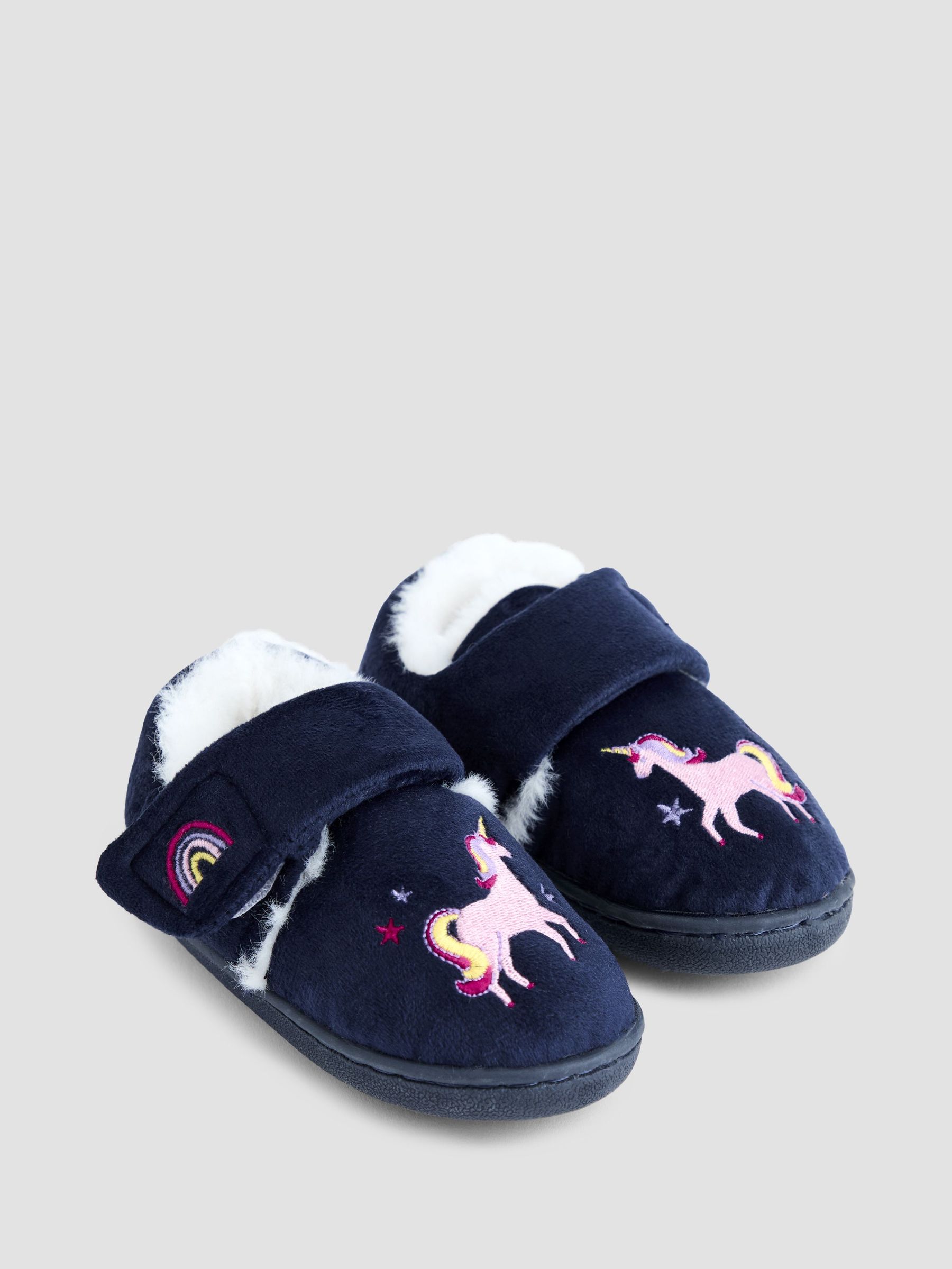Navy Unicorn Slipper Shoes (F56613) | £17.50