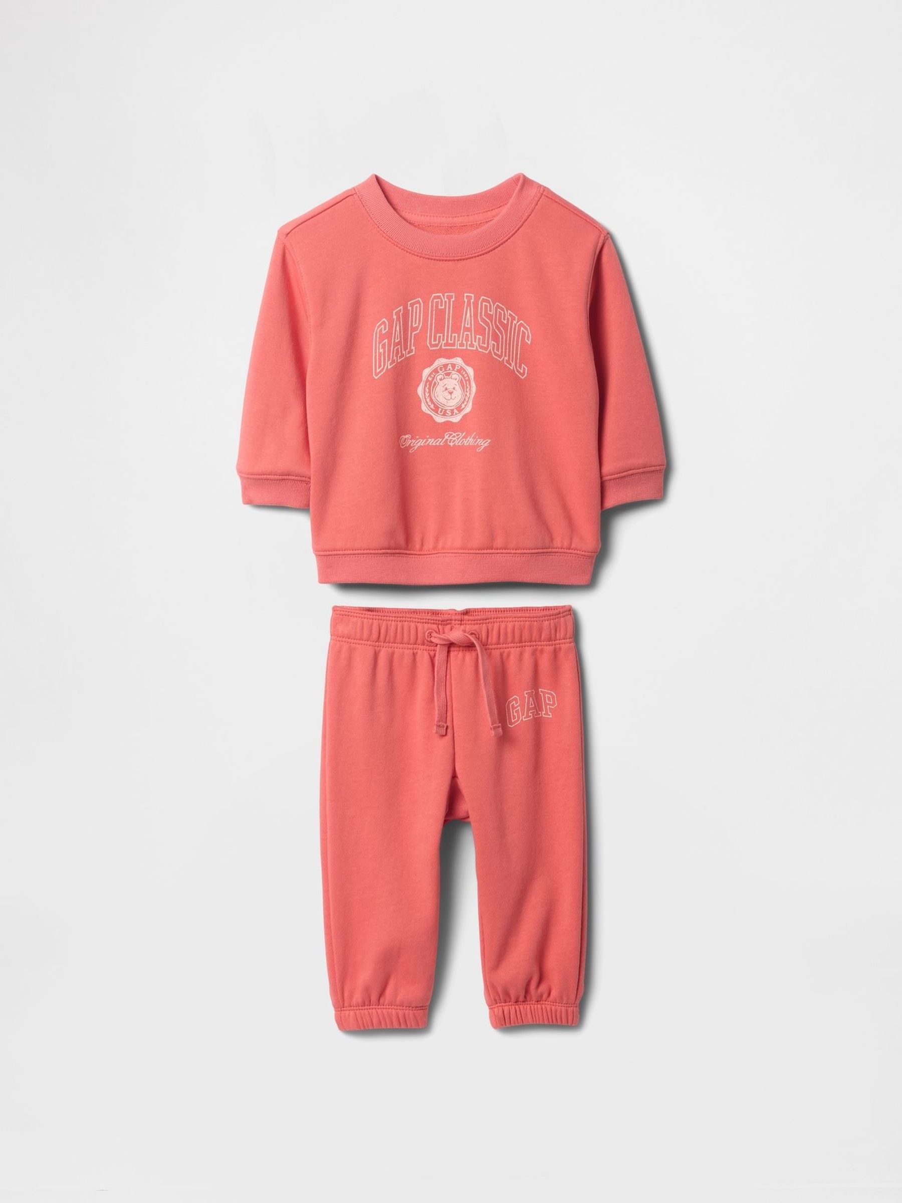 Red Vintage Soft Sweatshirt and Joggers Set (Newborn-24mths) (F57710) | £30