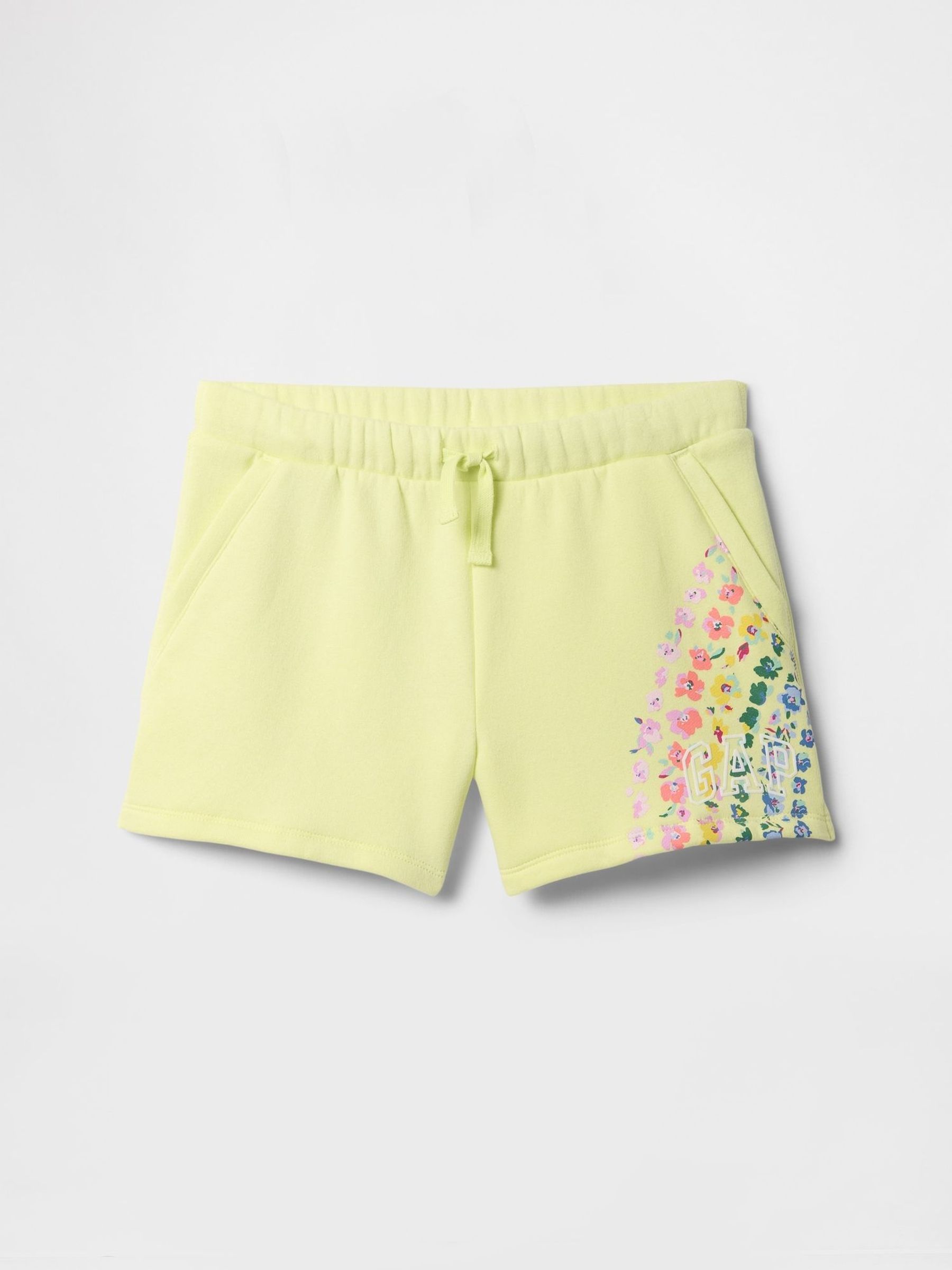 Yellow Fleece-Lined Pull On Shorts (F58043) | £14