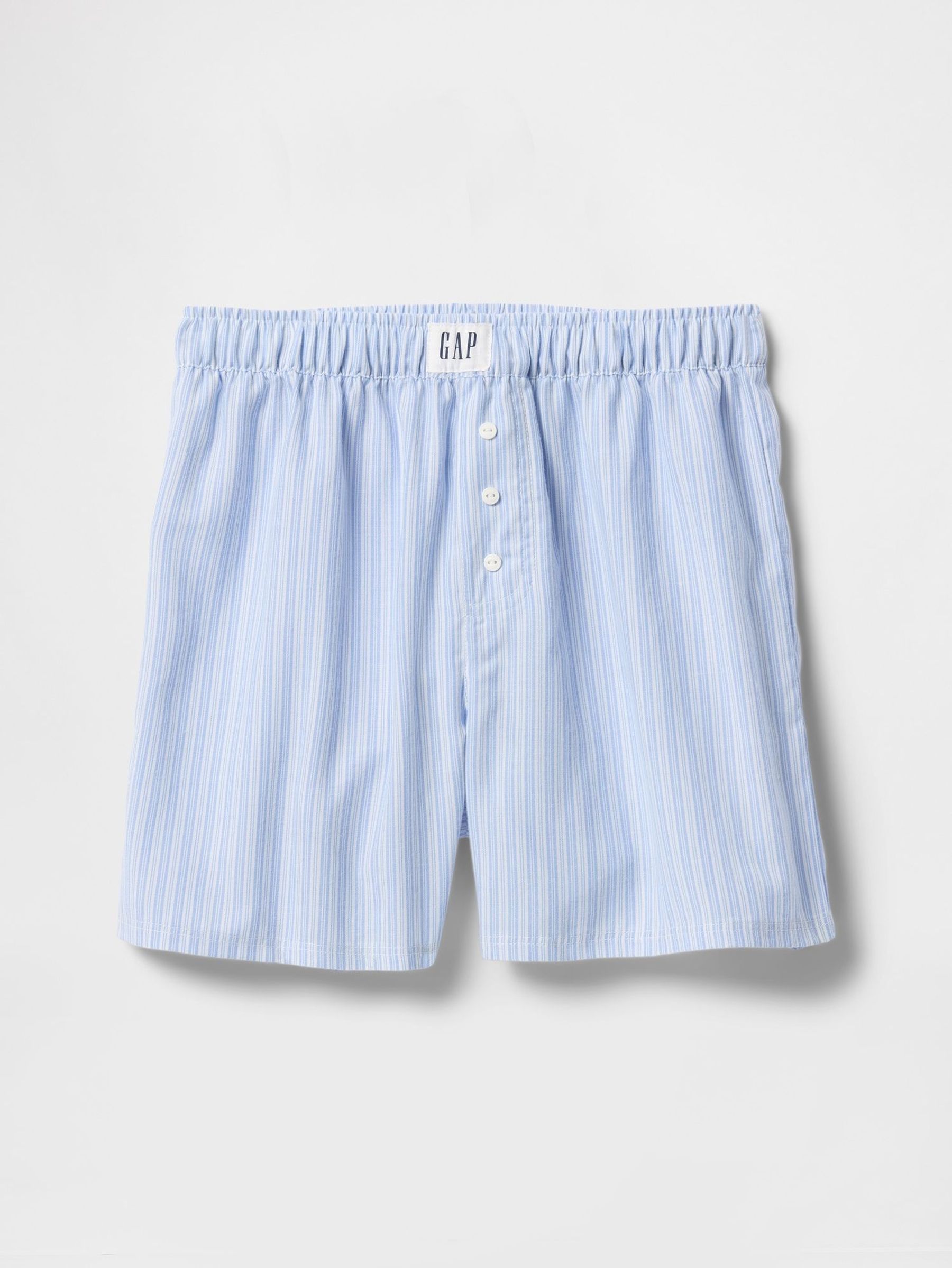 Blue Pinstripe Print Pyjama Boxer Shorts (4-13yrs) (F58051) | £12