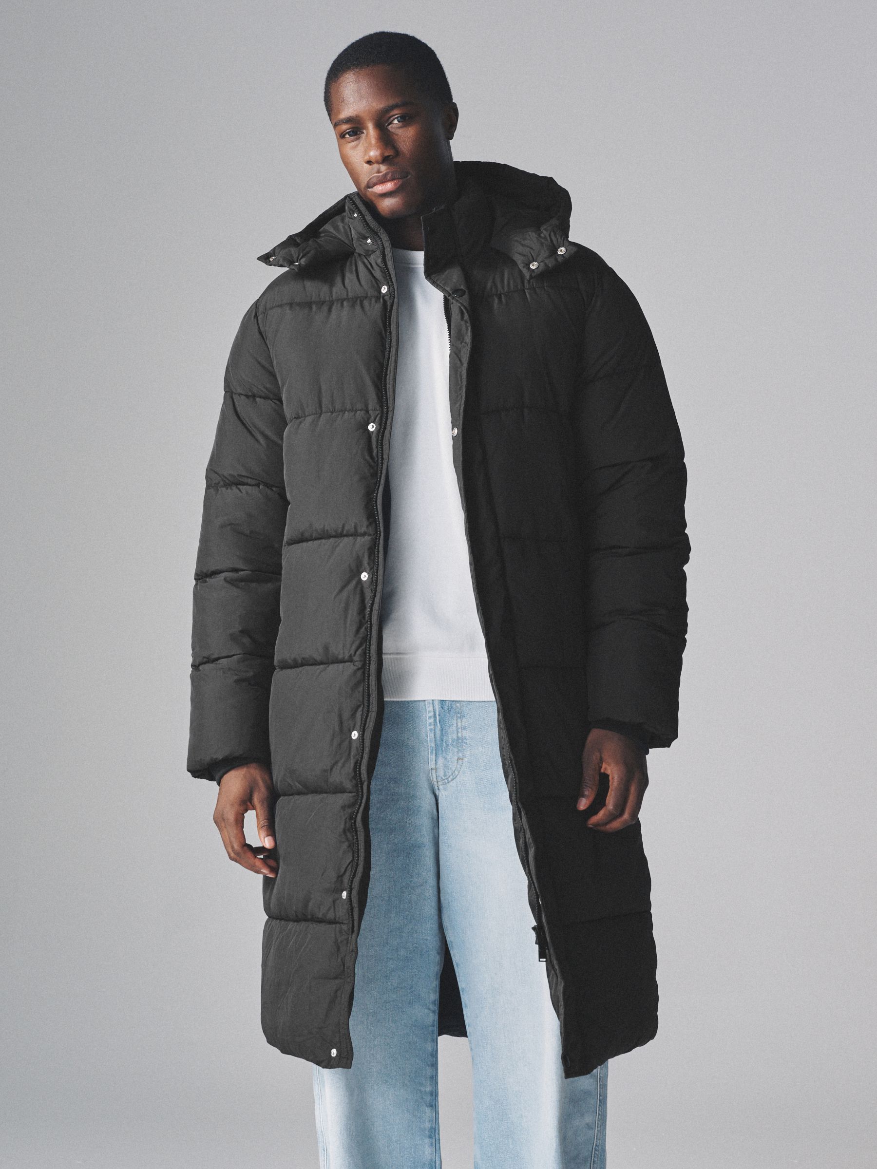 Long Hooded Puffer Coat (F59478) | £54