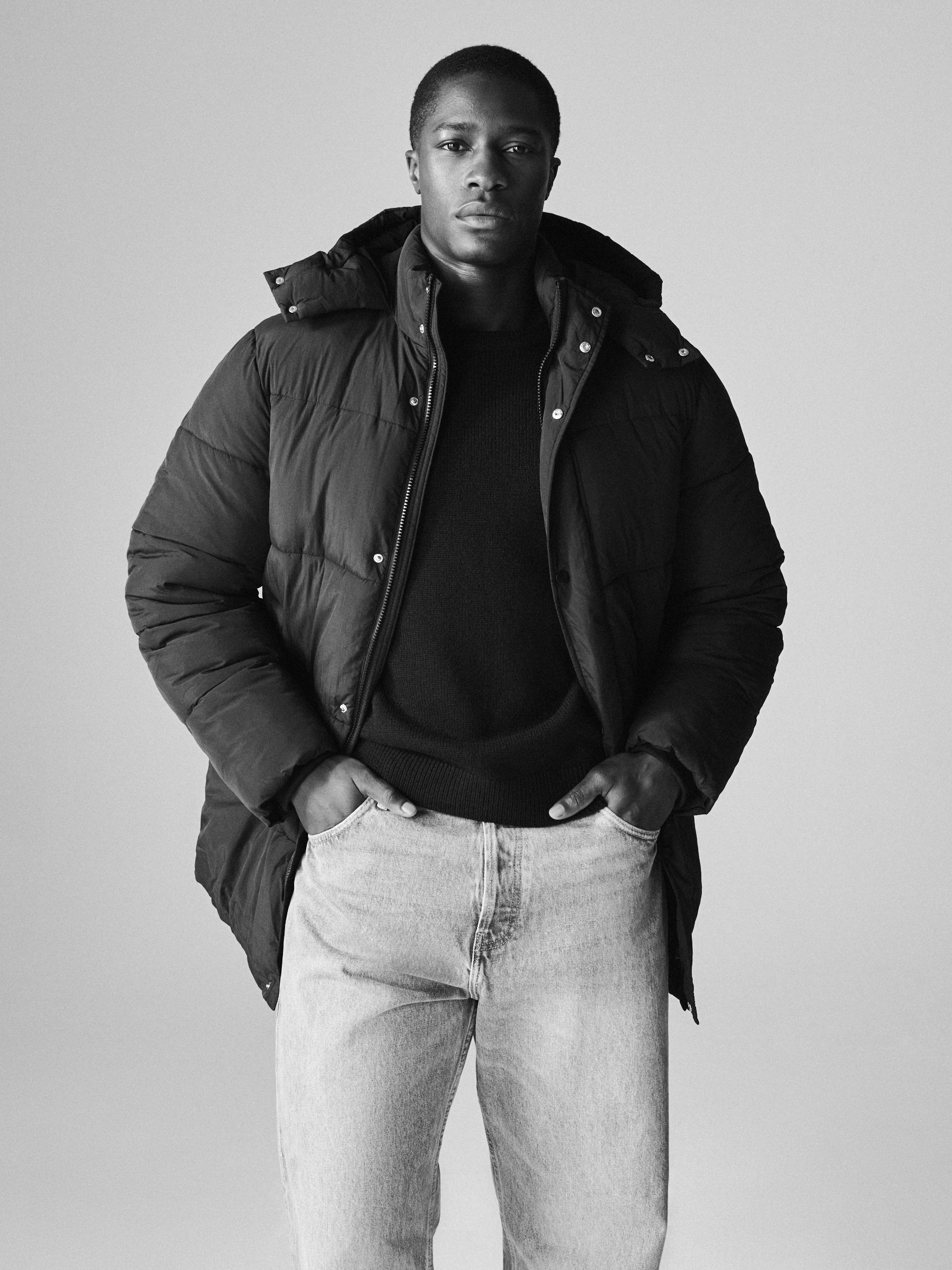 Mid Length Hooded Puffer Coat (F59480) | £49