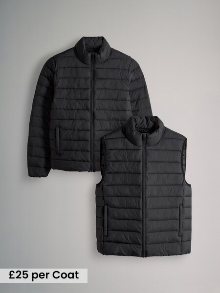 2 Pack Light Weight Gilet & Short Padded Coat (F59482) | £50