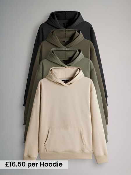 4 Pack Relaxed Hoodies (F59497) | £66