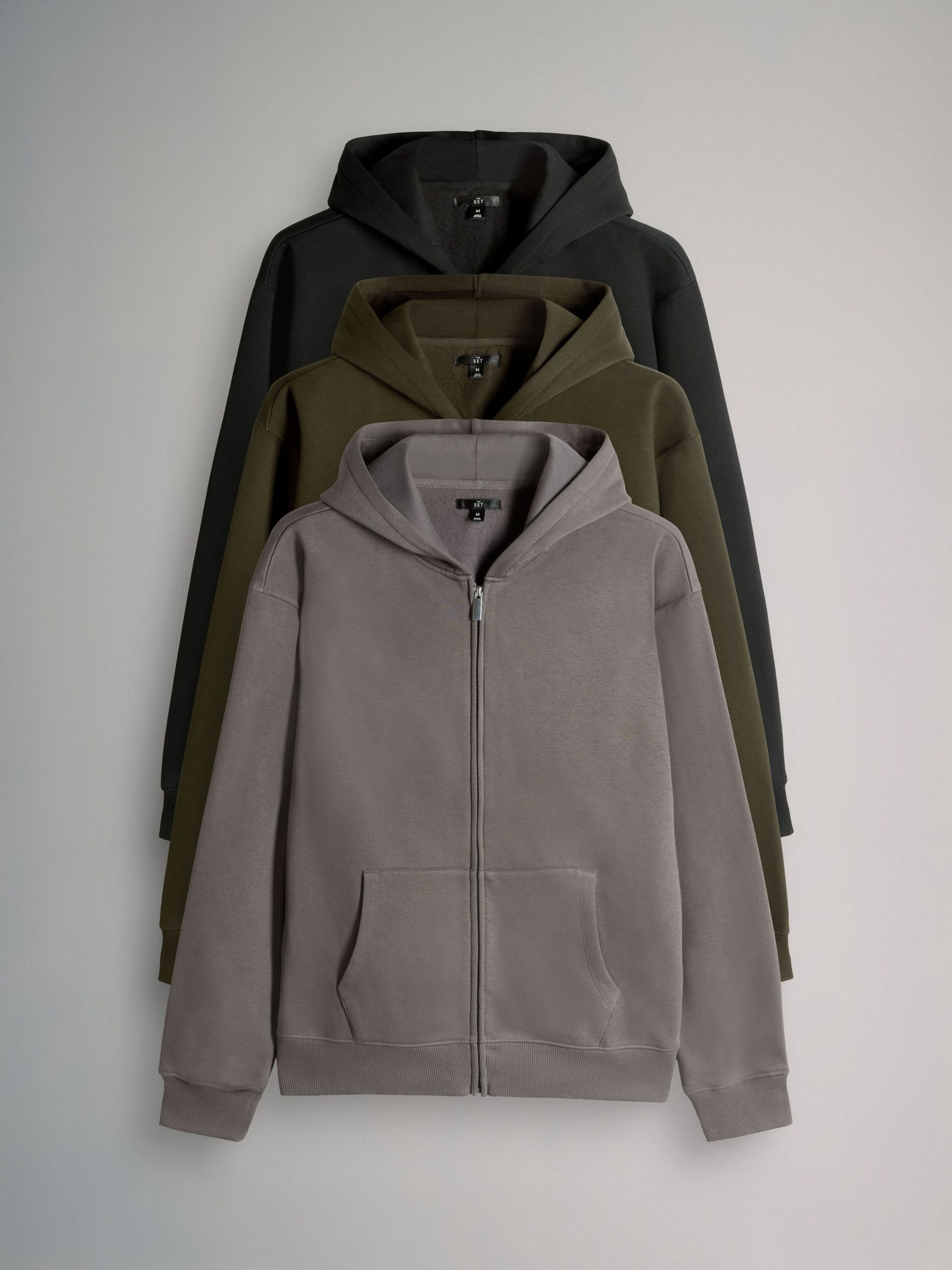 3 Pack Zip Through Hooded Sweat Top (F59507) | £55.50