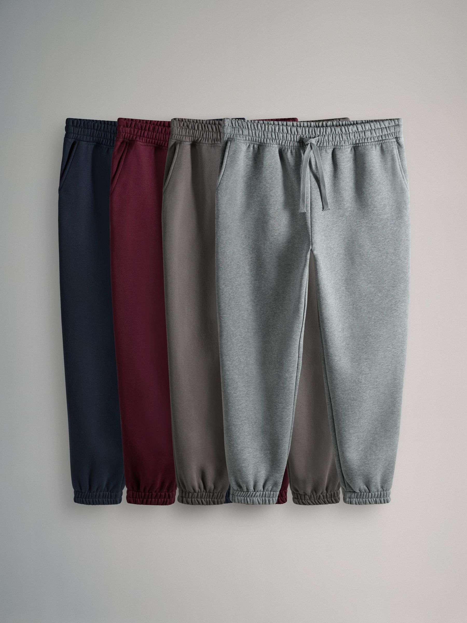 Navy Blue/Grey/Red - 4 Pack Cuffed Joggers (F59511) | £54