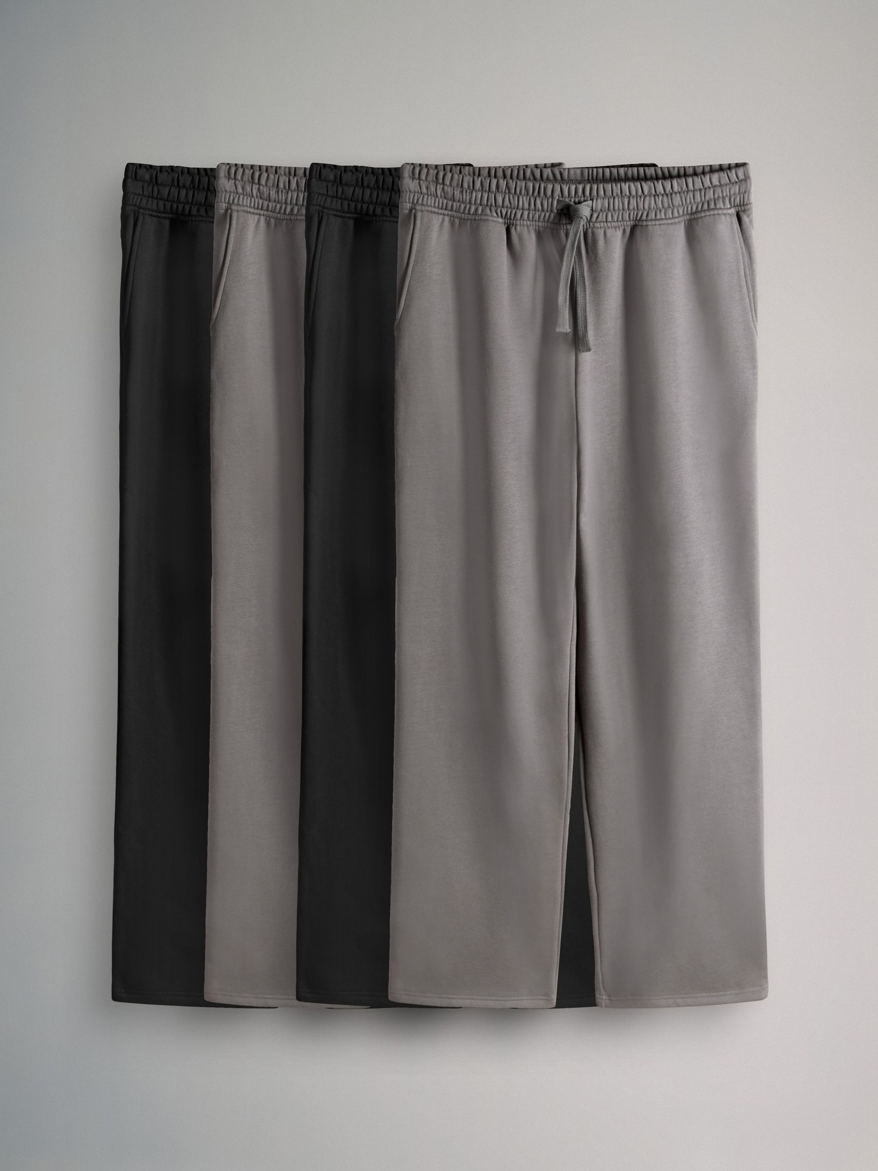 Black/Grey - 4 Pack Wide Leg Jogger (F59515) | £57