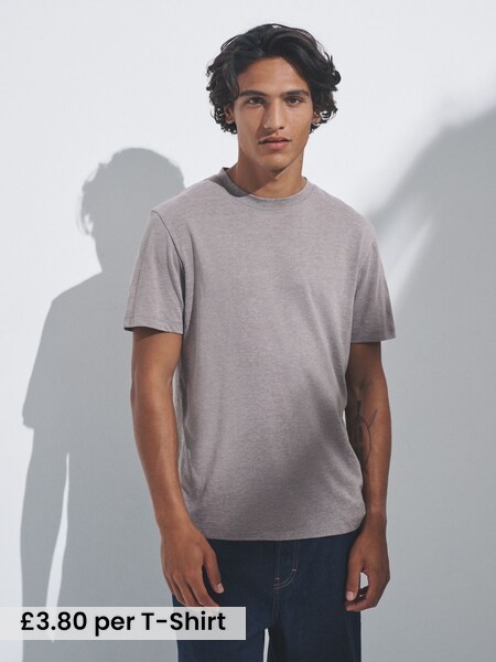 10 Pack Regular Short Sleeve Cotton Blend T-Shirts (F59569) | £38