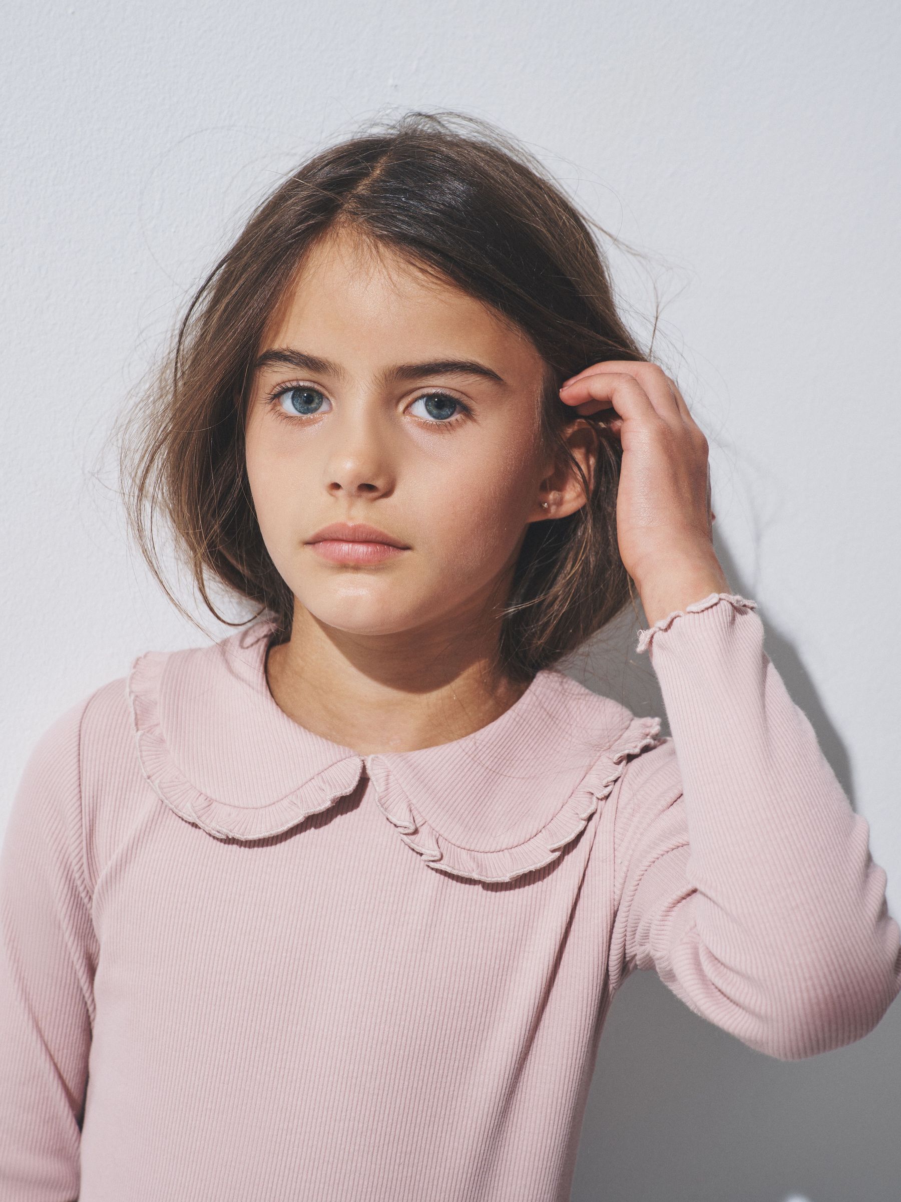 Navy/Brown/Pink/White - 4 Pack Long Sleeve Rib Collar Tops (F59653) | £20 - £25