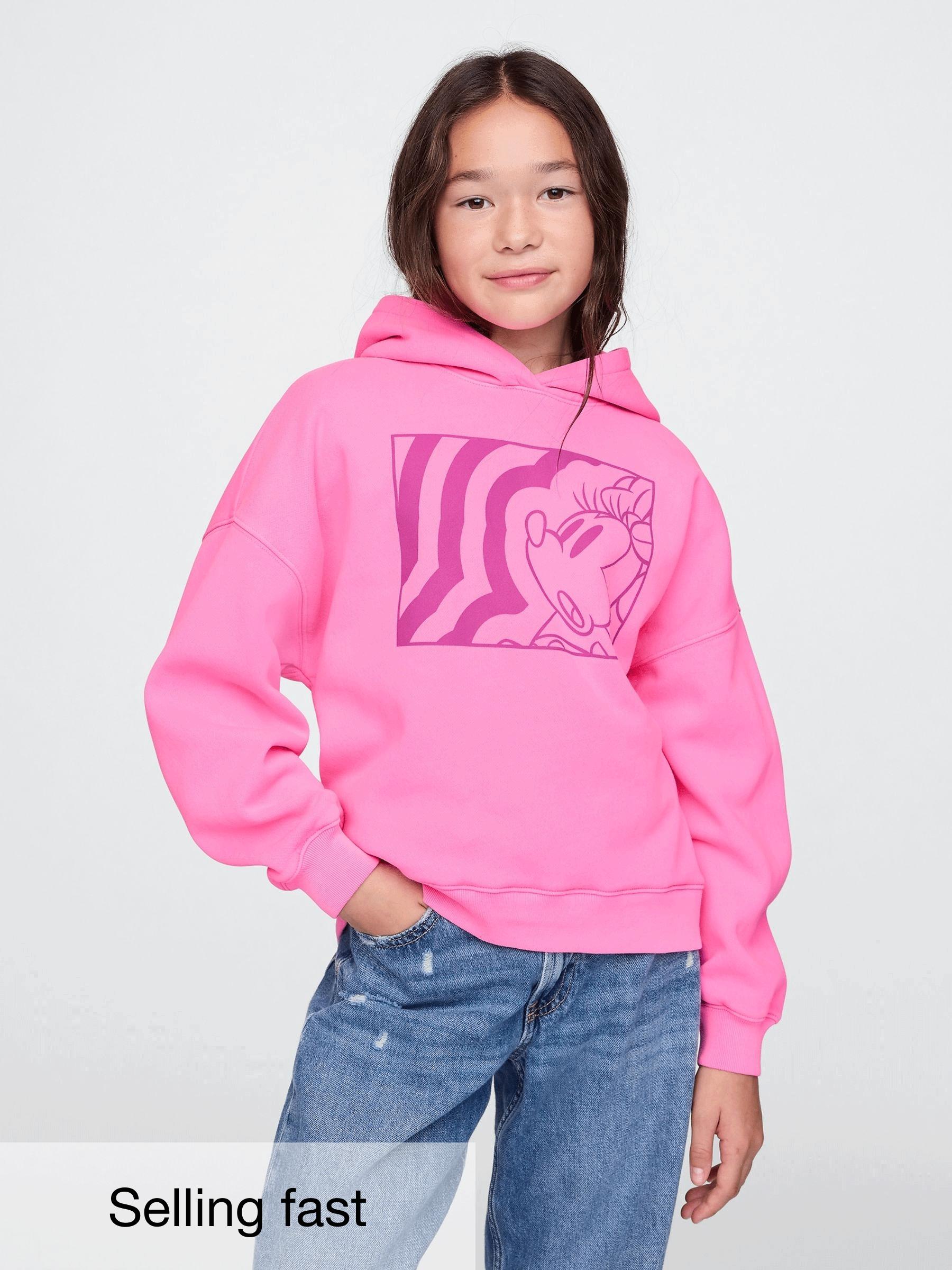 Pink Minnie Mouse Disney Vintage Soft Oversized Hoodie (4-13yrs) (F59841) | £35