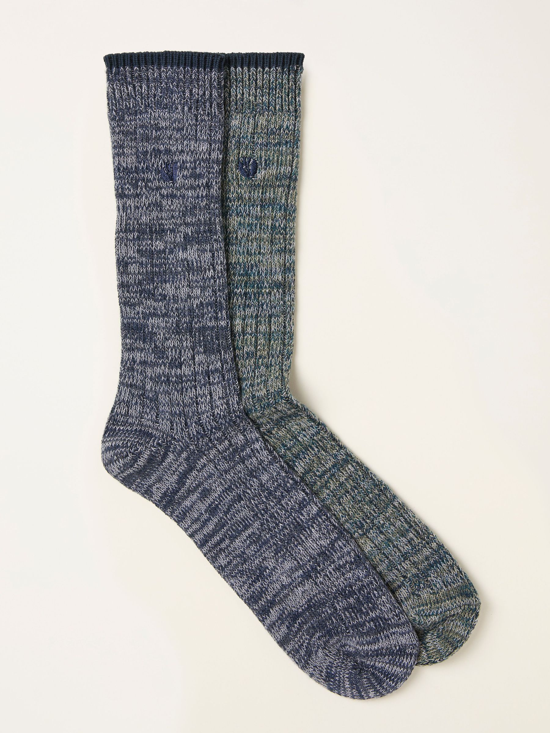 Navy Blue 2 Pairs of Boot Socks (F60153) | £14