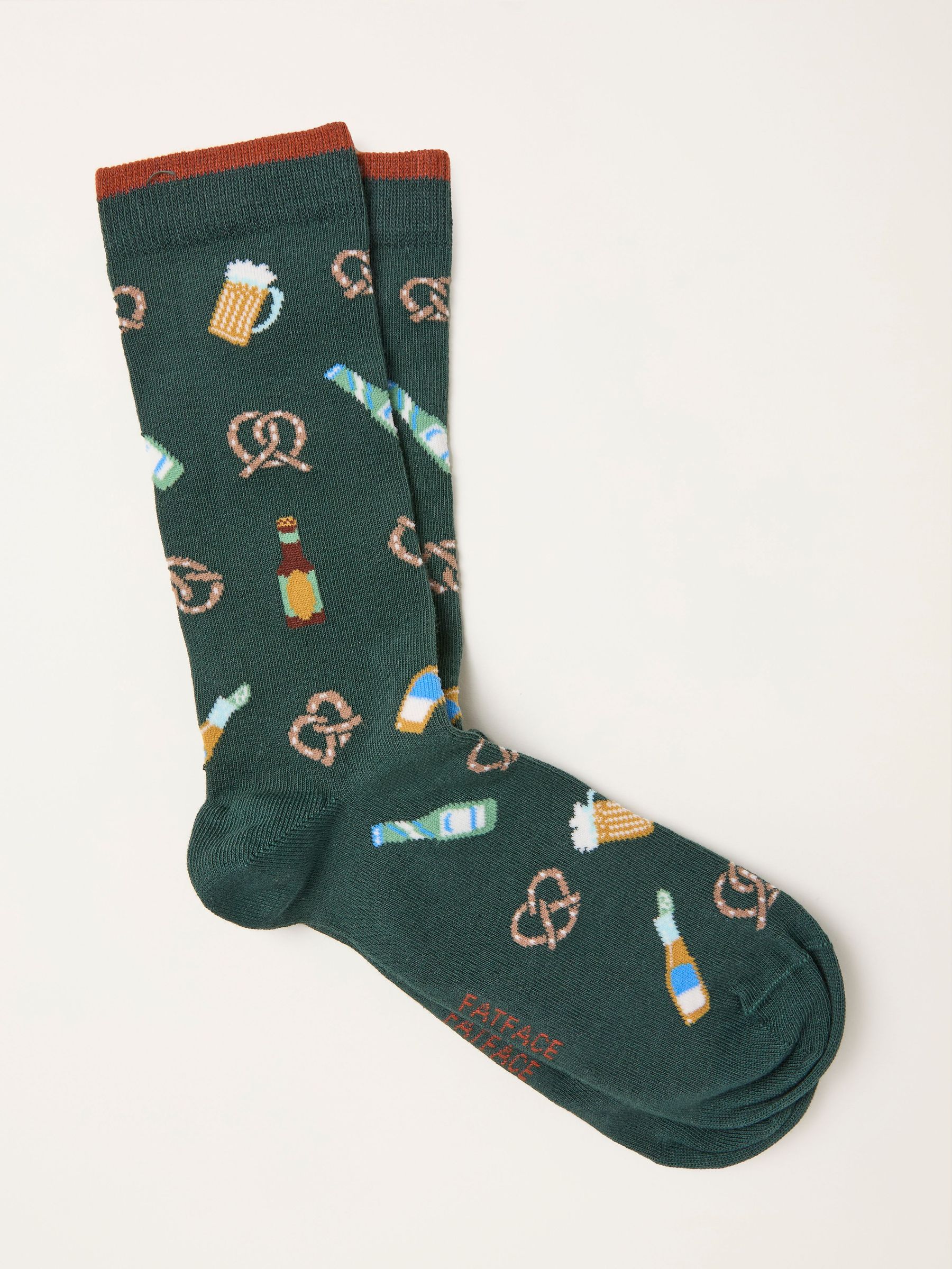 Green Beer and Pretzels Socks (F60170) | £7.50