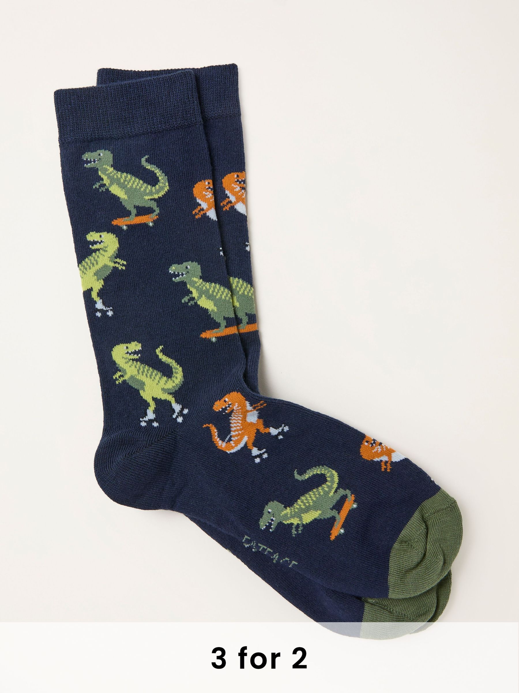 Navy Dinosaur Socks (F60177) | £7.50