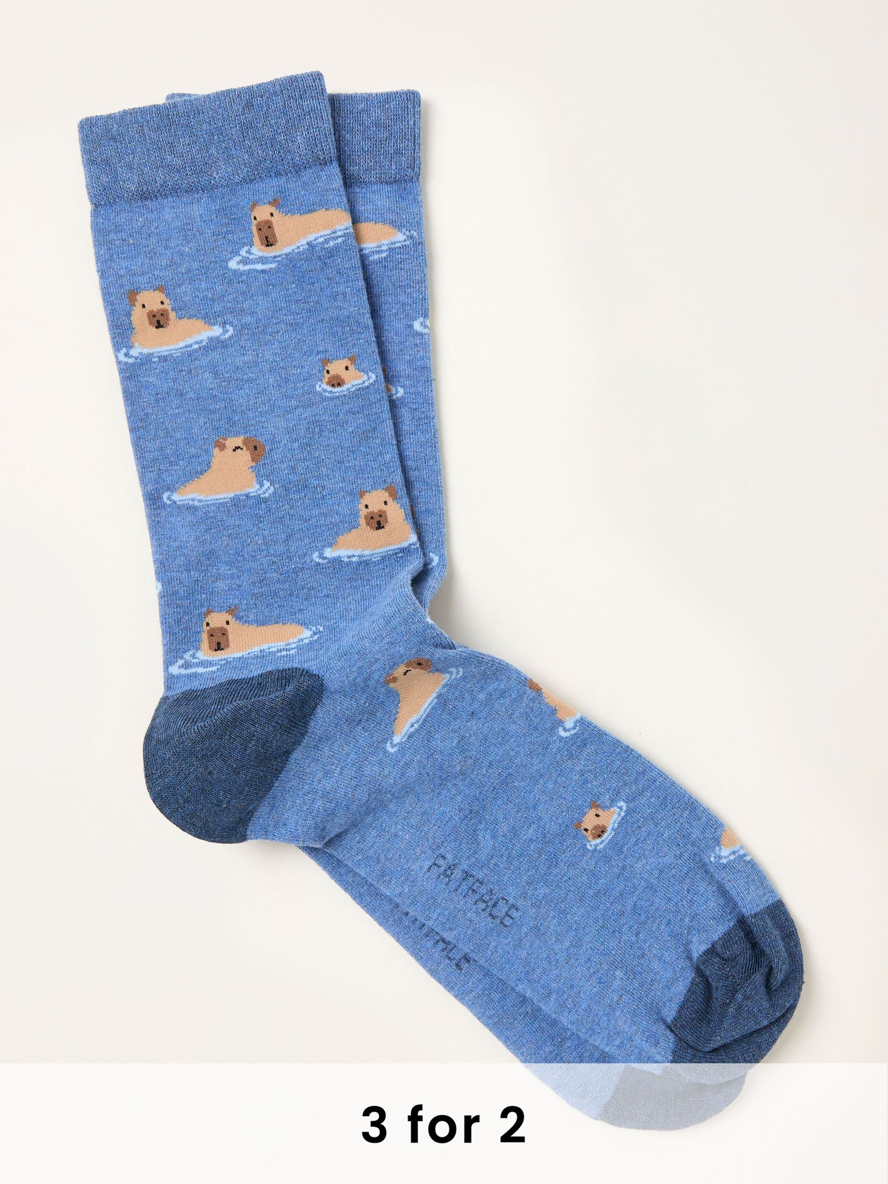 Blue Capybara Socks (F60192) | £7.50
