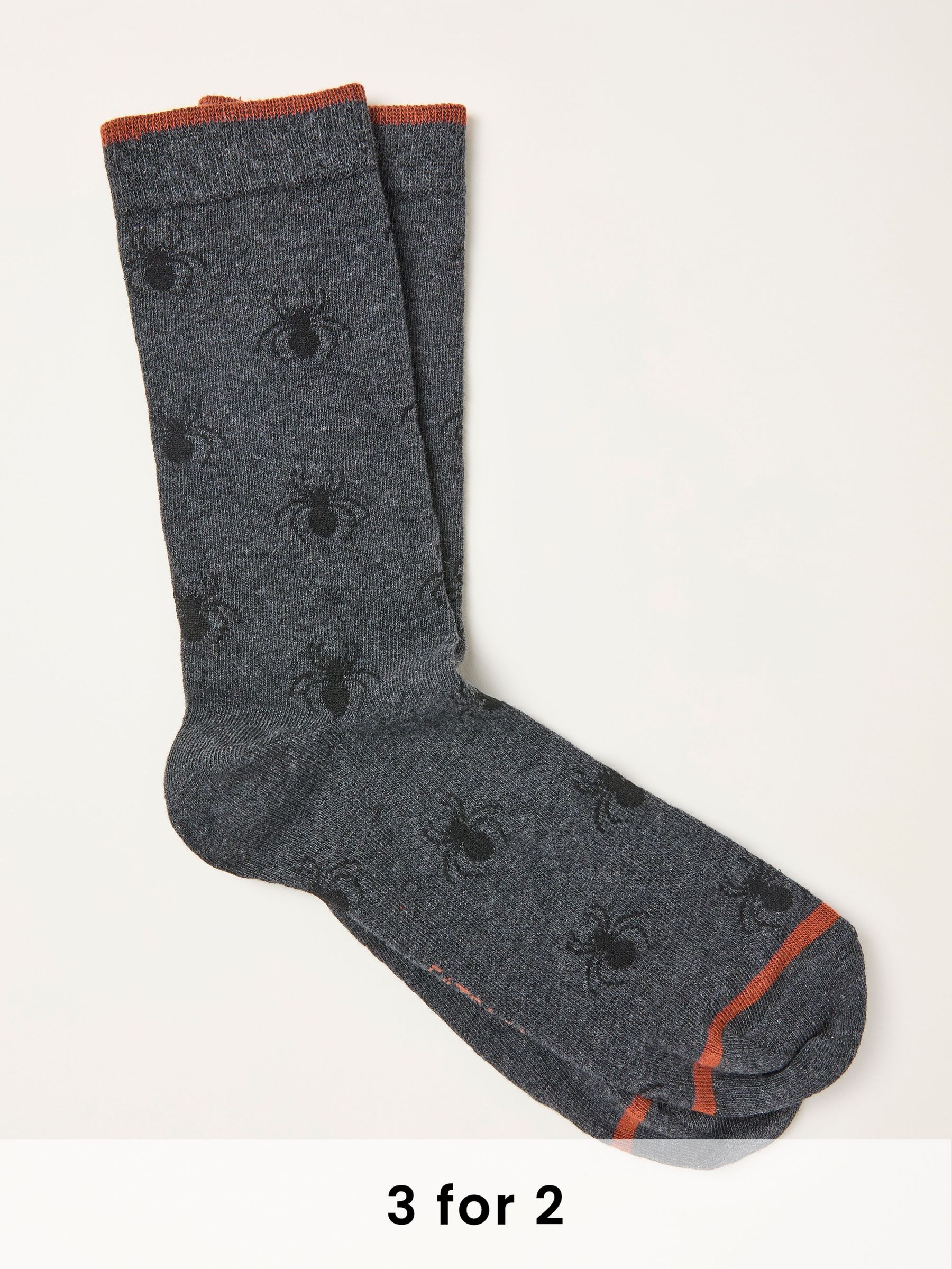 Grey Spider Socks (F60198) | £7.50