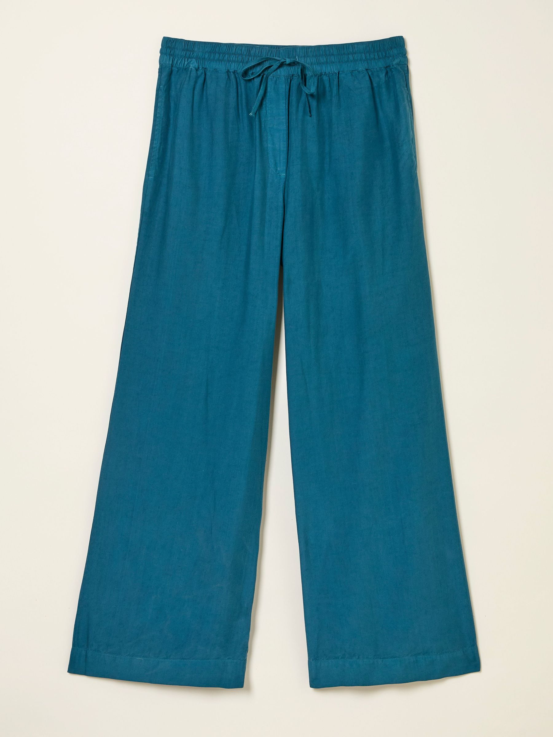 Luna Teal Blue Wide Leg Trousers (F61367) | £59
