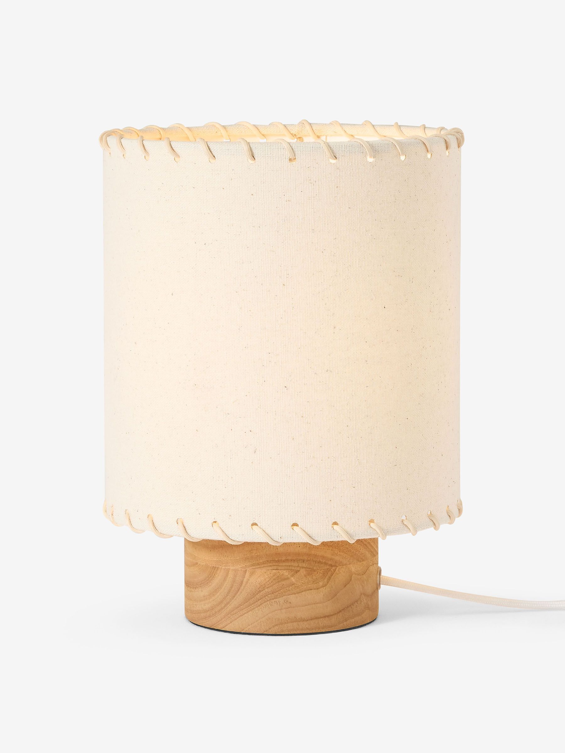 Neutra Table Lamp in Cream/Wood (F61515) | £65