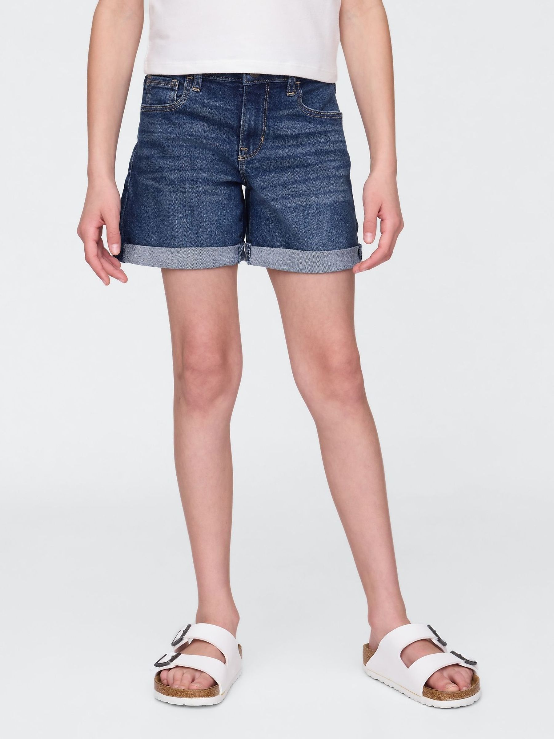Blue Denim Midi Shorts (5-13yrs) (F61855) | £25