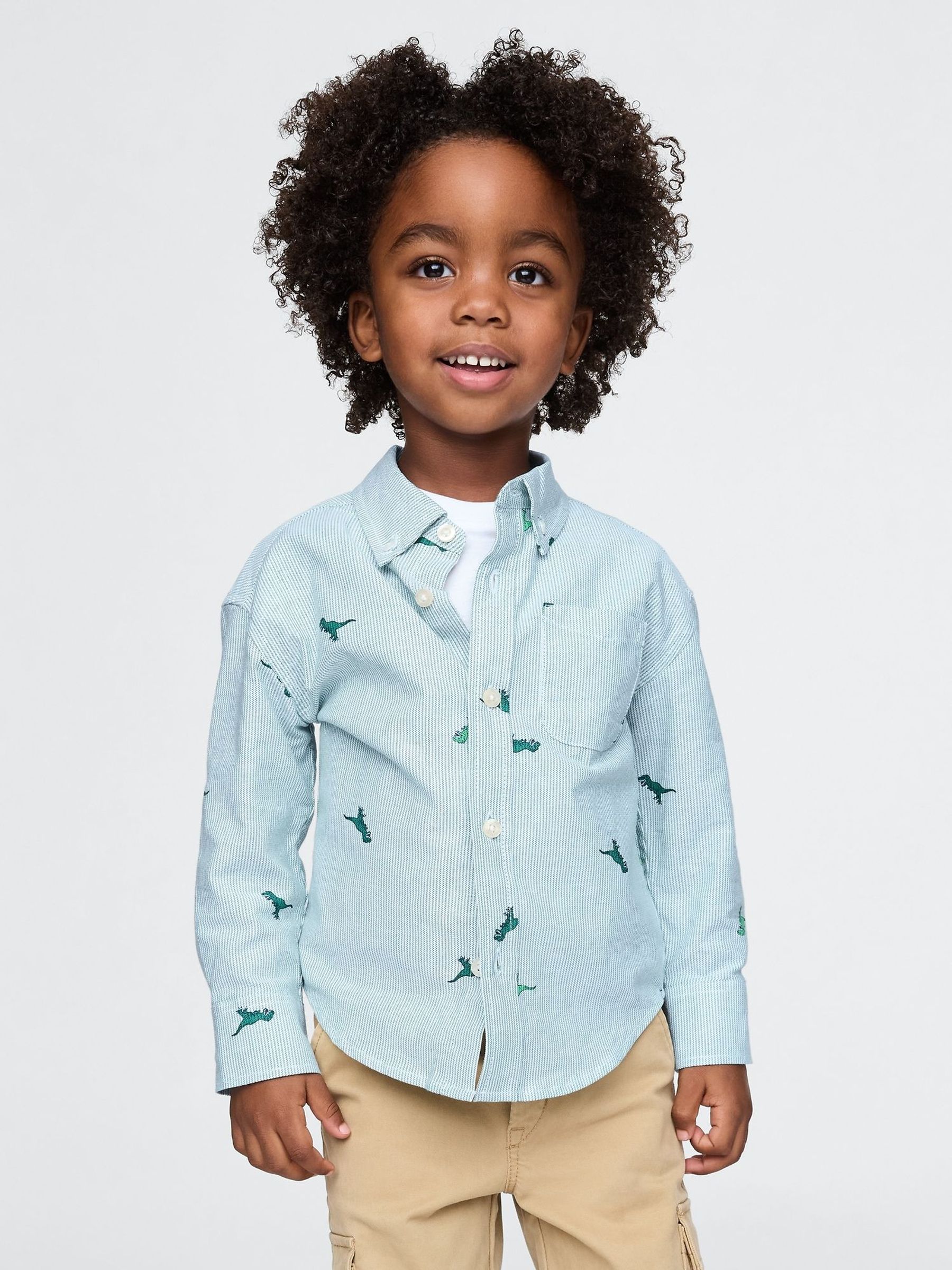 Blue Striped Oxford Oversized Shirt (6mths-5yrs) (F61955) | £18