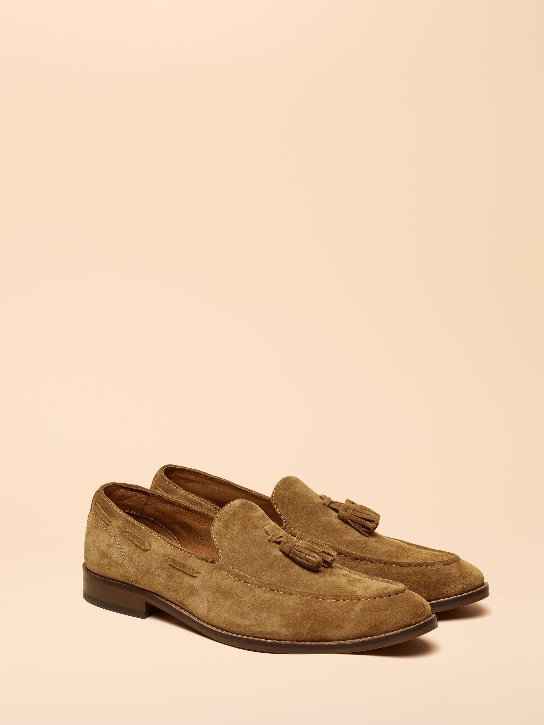 Tan Brown Suede Tassel Loafers (F62880) | £69