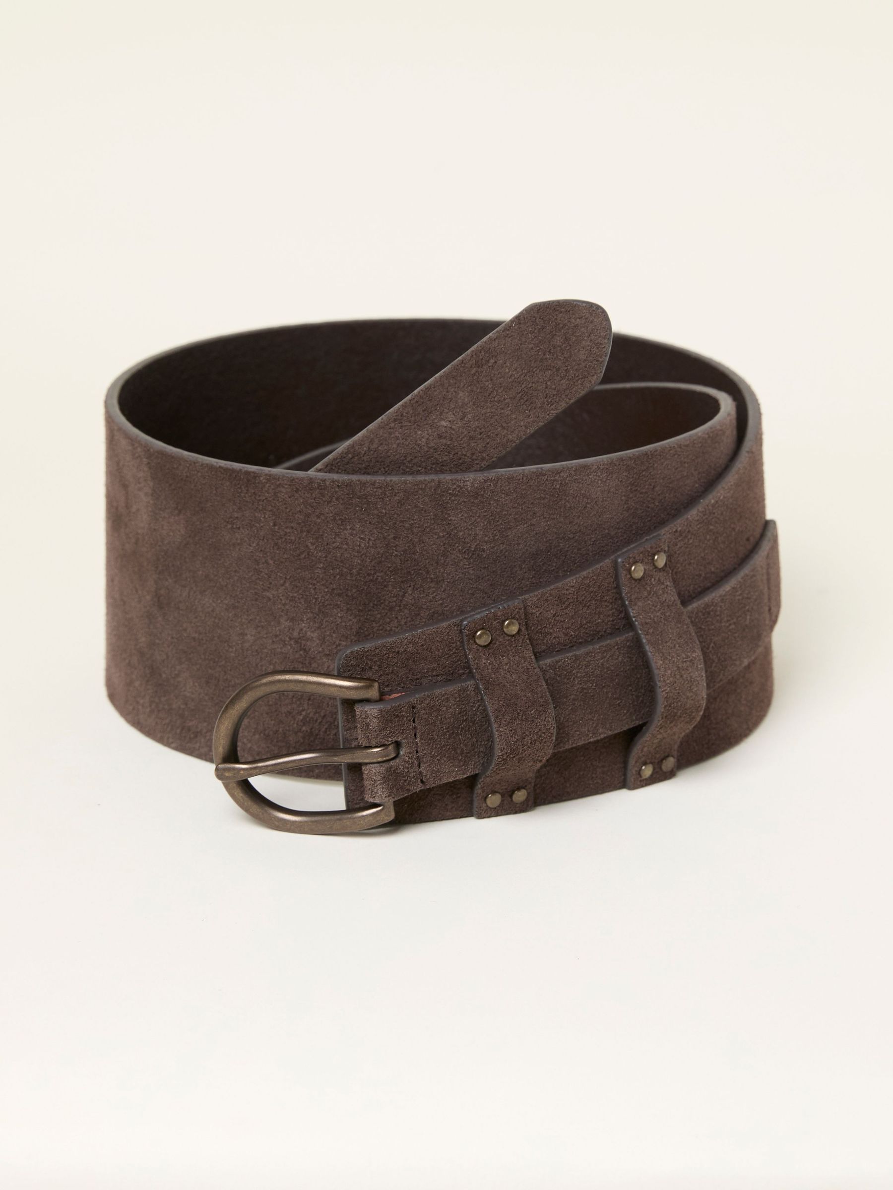 Chocolate Brown Suede Waist Belt (F63036) | £40