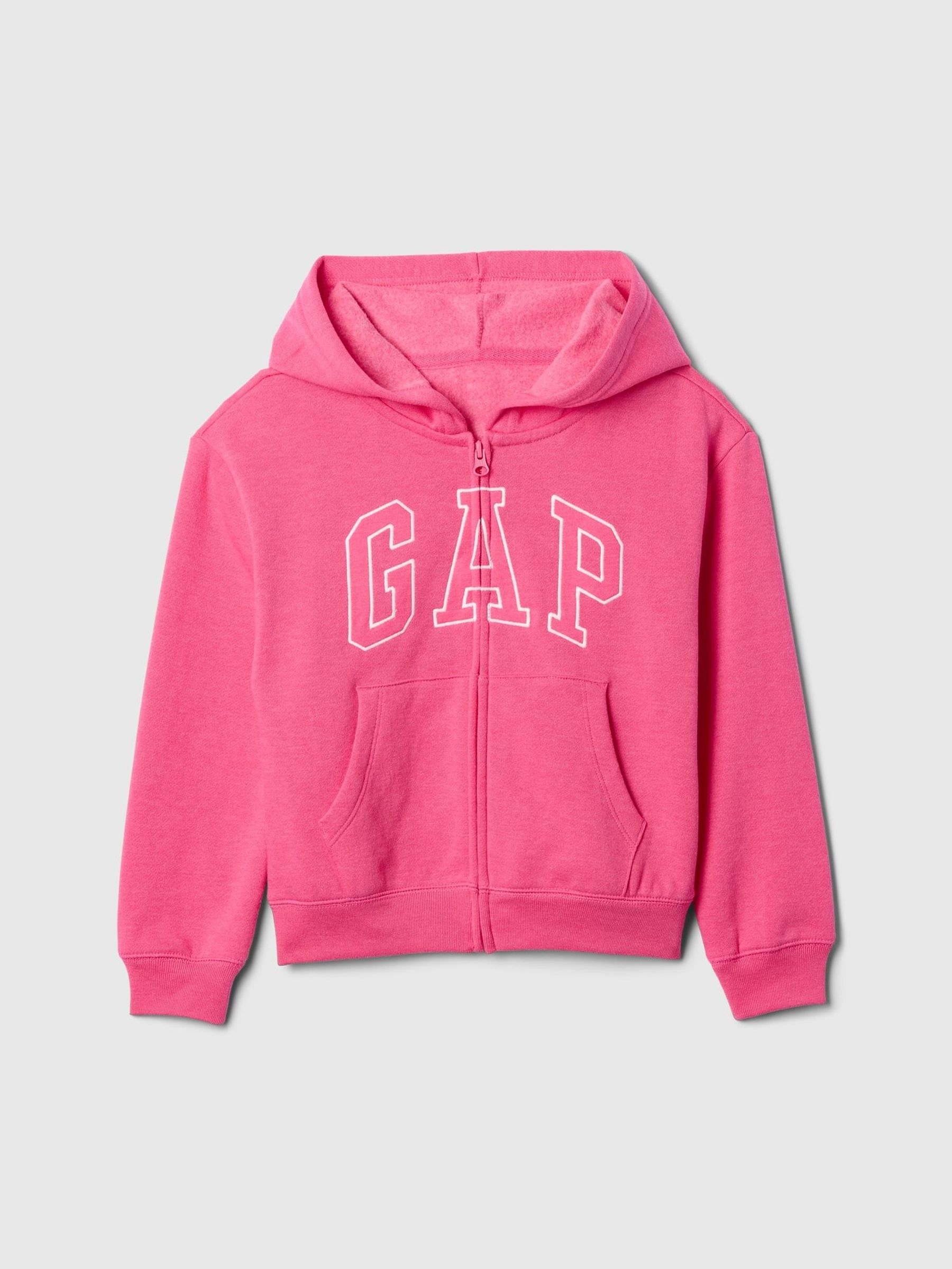 Pink Zip Up Logo Hoodie (4-13yrs) (F63875) | £25